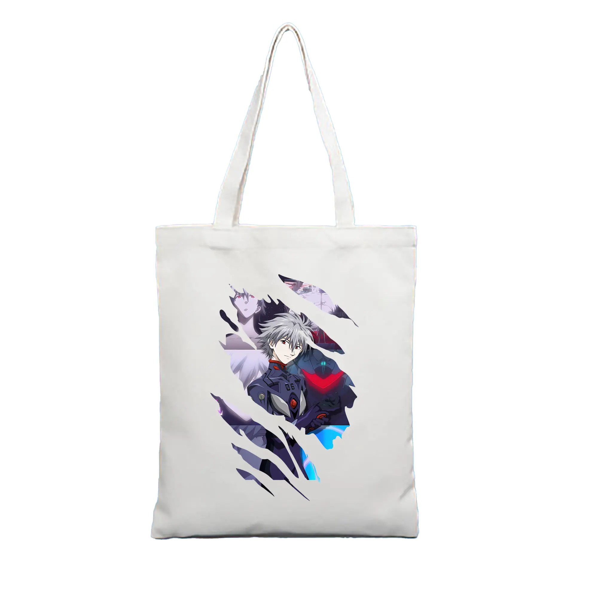 エヴァンゲリオン グッズ,渚カヲル - 縦型キャンバス手提げバッグ（トートバッグ） ・ キャンバス素材 ・ ショッピング用 ・ 軽量 丈夫 お手入れ簡単
