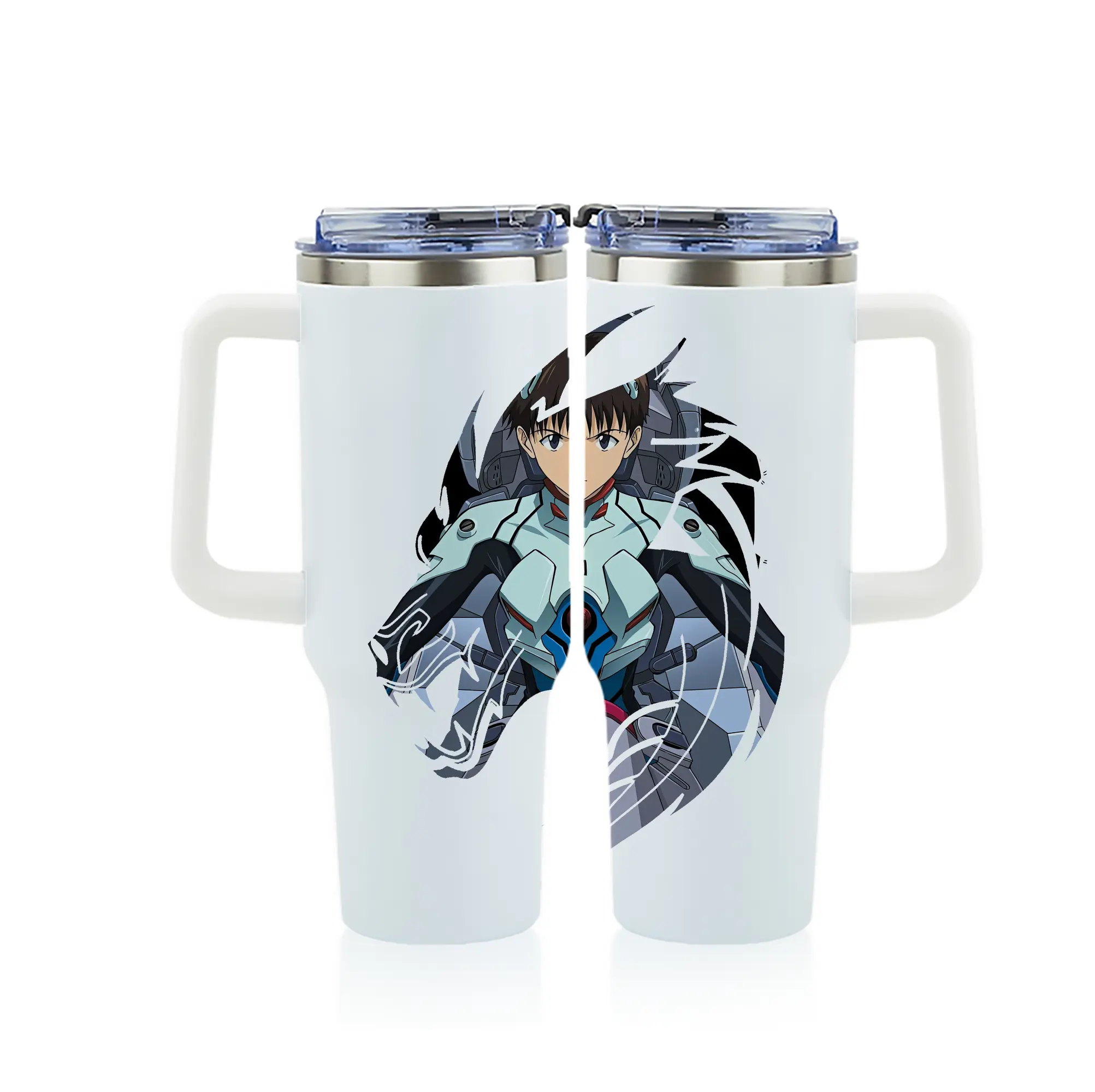 エヴァンゲリオン グッズ,碇シンジ - 1200mL フルプリント車用タンブラー ・ 304ステンレス 内側 ・ 201ステンレス 外側 ・ 保温 保冷 ・ 通勤 ドライブ アウトドア用