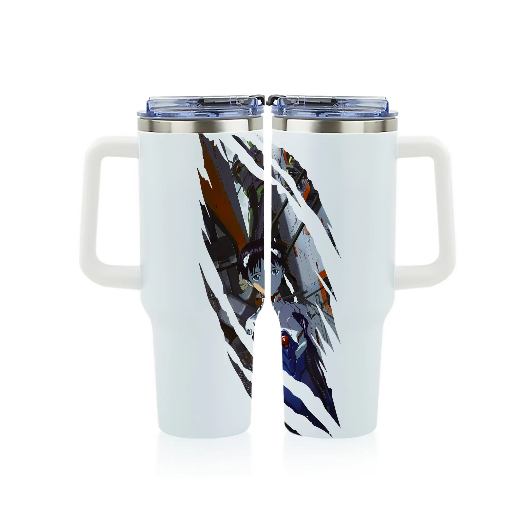 エヴァンゲリオン グッズ,碇シンジ - 1200mL フルプリント車用タンブラー ・ 304ステンレス 内側 ・ 201ステンレス 外側 ・ 保温 保冷 ・ 通勤 ドライブ アウトドア用