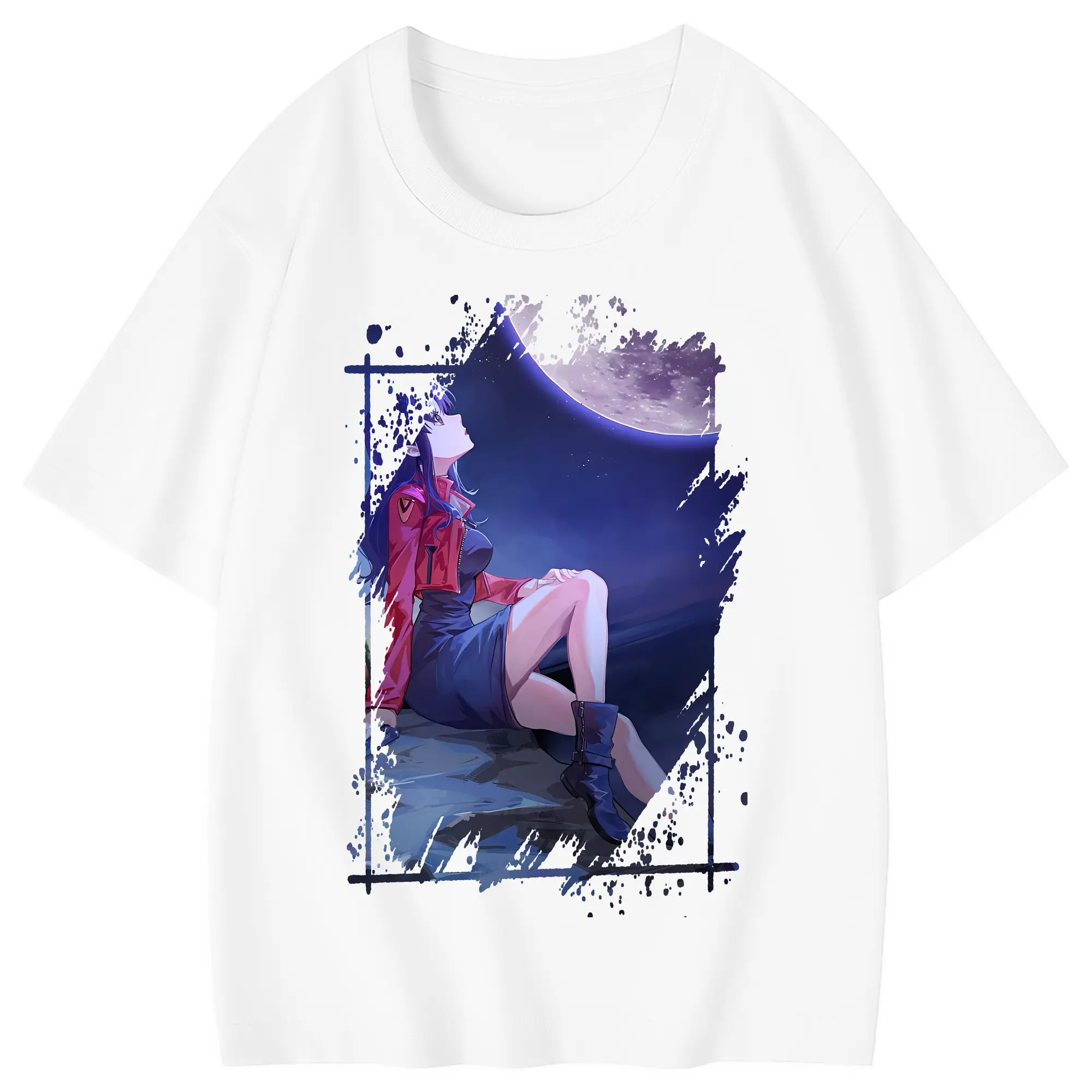 エヴァンゲリオン グッズ,葛城ミサト - 綿100％ キッズTシャツ ・ フロントプリント ・ 快適 通気性 ・ スポーツ カジュアル 散歩用