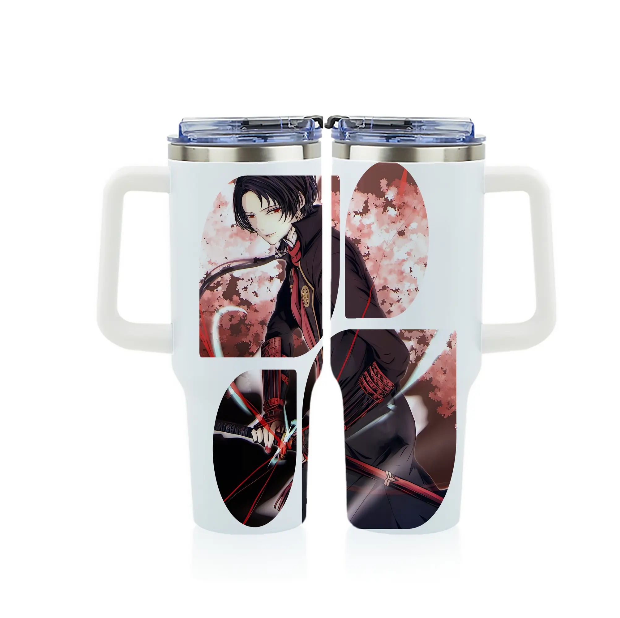 刀剣乱舞 グッズ,加州清光 - 1200mL フルプリント車用タンブラー ・ 304ステンレス 内側 ・ 201ステンレス 外側 ・ 保温 保冷 ・ 通勤 ドライブ アウトドア用