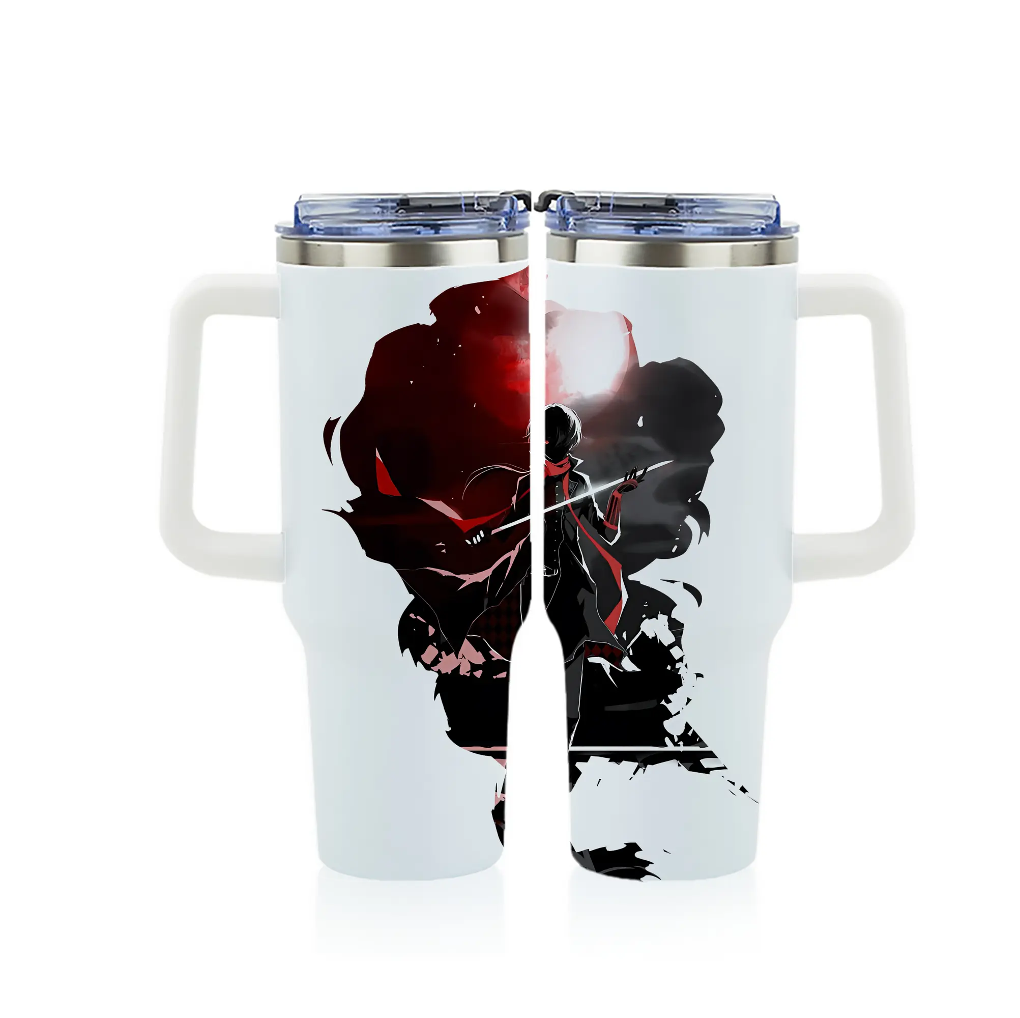 刀剣乱舞 グッズ,加州清光 - 1200mL フルプリント車用タンブラー ・ 304ステンレス 内側 ・ 201ステンレス 外側 ・ 保温 保冷 ・ 通勤 ドライブ アウトドア用