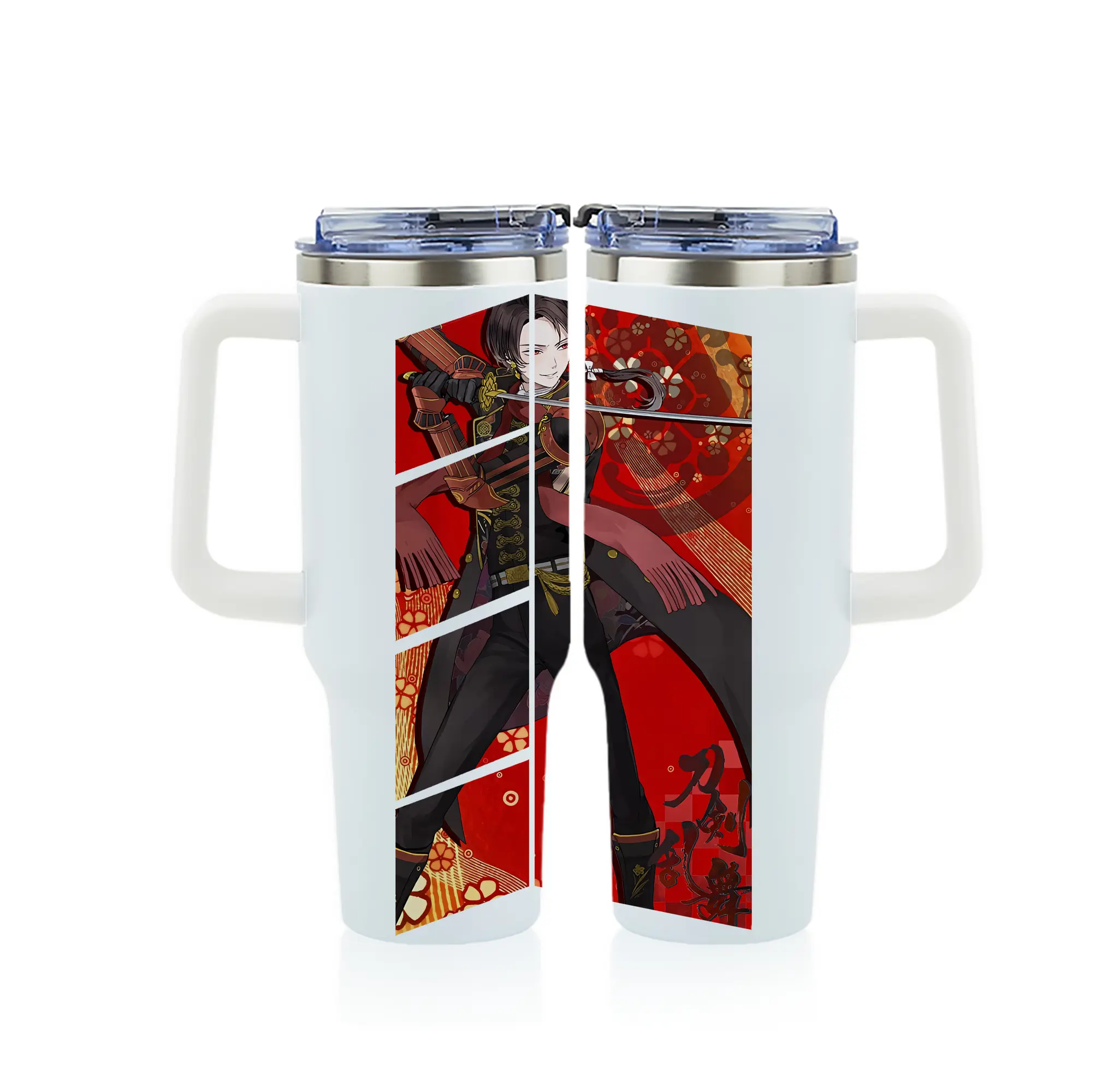 刀剣乱舞 グッズ,加州清光 - 1200mL フルプリント車用タンブラー ・ 304ステンレス 内側 ・ 201ステンレス 外側 ・ 保温 保冷 ・ 通勤 ドライブ アウトドア用