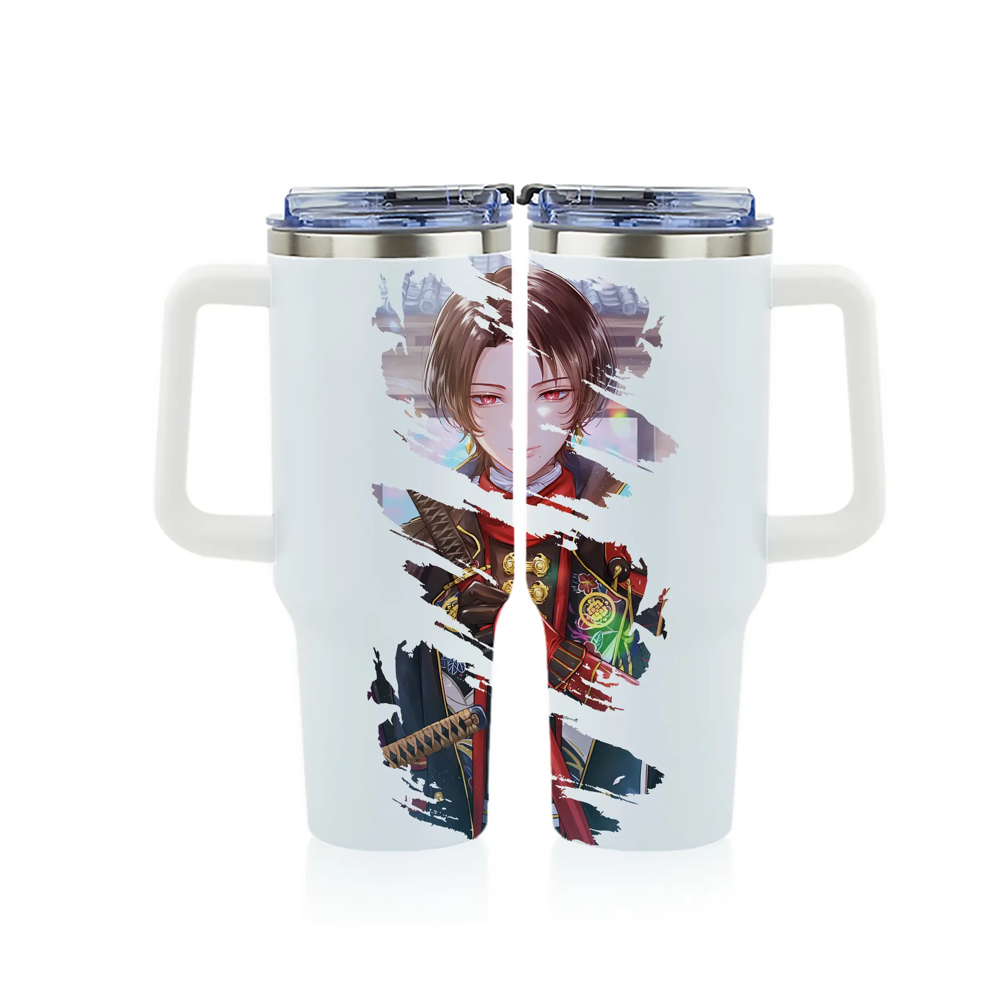 刀剣乱舞 グッズ,加州清光 - 1200mL フルプリント車用タンブラー ・ 304ステンレス 内側 ・ 201ステンレス 外側 ・ 保温 保冷 ・ 通勤 ドライブ アウトドア用