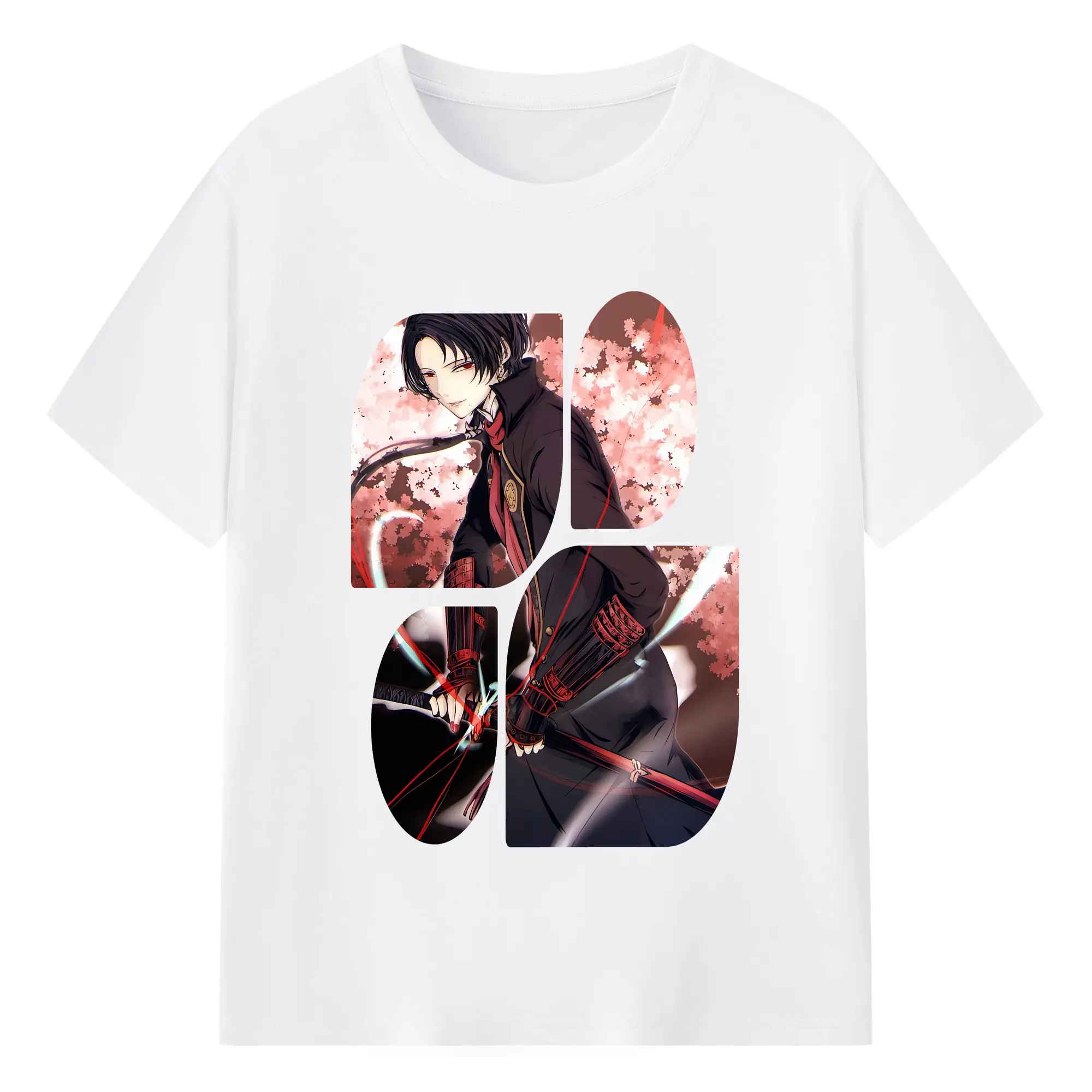 刀剣乱舞 グッズ,加州清光 - 綿100％ 半袖Tシャツ ・ フロントプリント ・ 快適 通気性 ・ 日常使い 散歩 スポーツ用