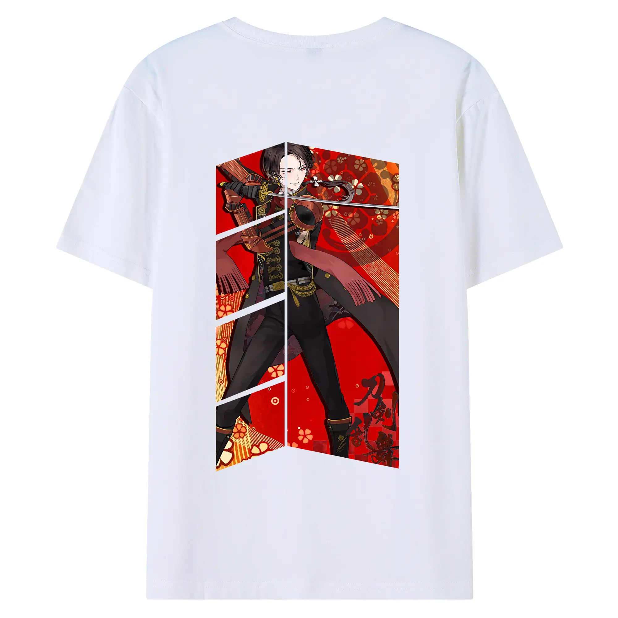 刀剣乱舞 グッズ,加州清光 - 綿100％ 半袖Tシャツ ・ バックプリント ・ 快適 通気性 ・ 日常使い 散歩 スポーツ用