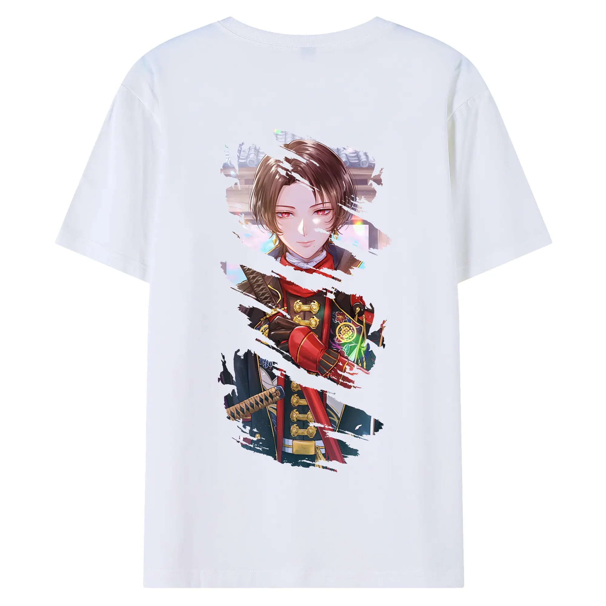 刀剣乱舞 グッズ,加州清光 - 綿100％ 半袖Tシャツ ・ バックプリント ・ 快適 通気性 ・ 日常使い 散歩 スポーツ用