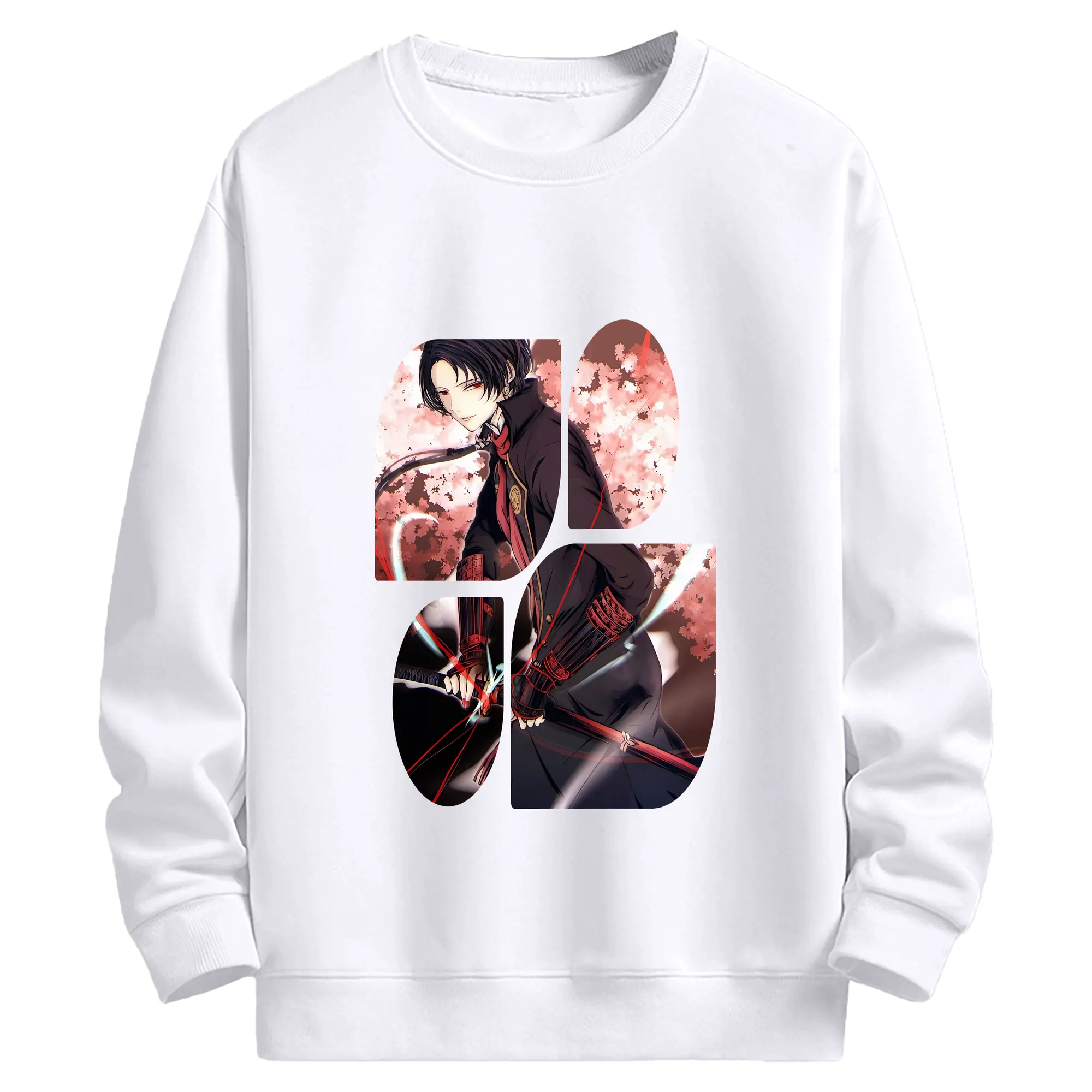 刀剣乱舞 グッズ,加州清光 - 高品質 クルーネック スウェット ・ コットン59％ ポリエステル41％ ・ ユニセックス 長袖 トレーナー ・ カジュアル デイリー スポーツ 散歩用