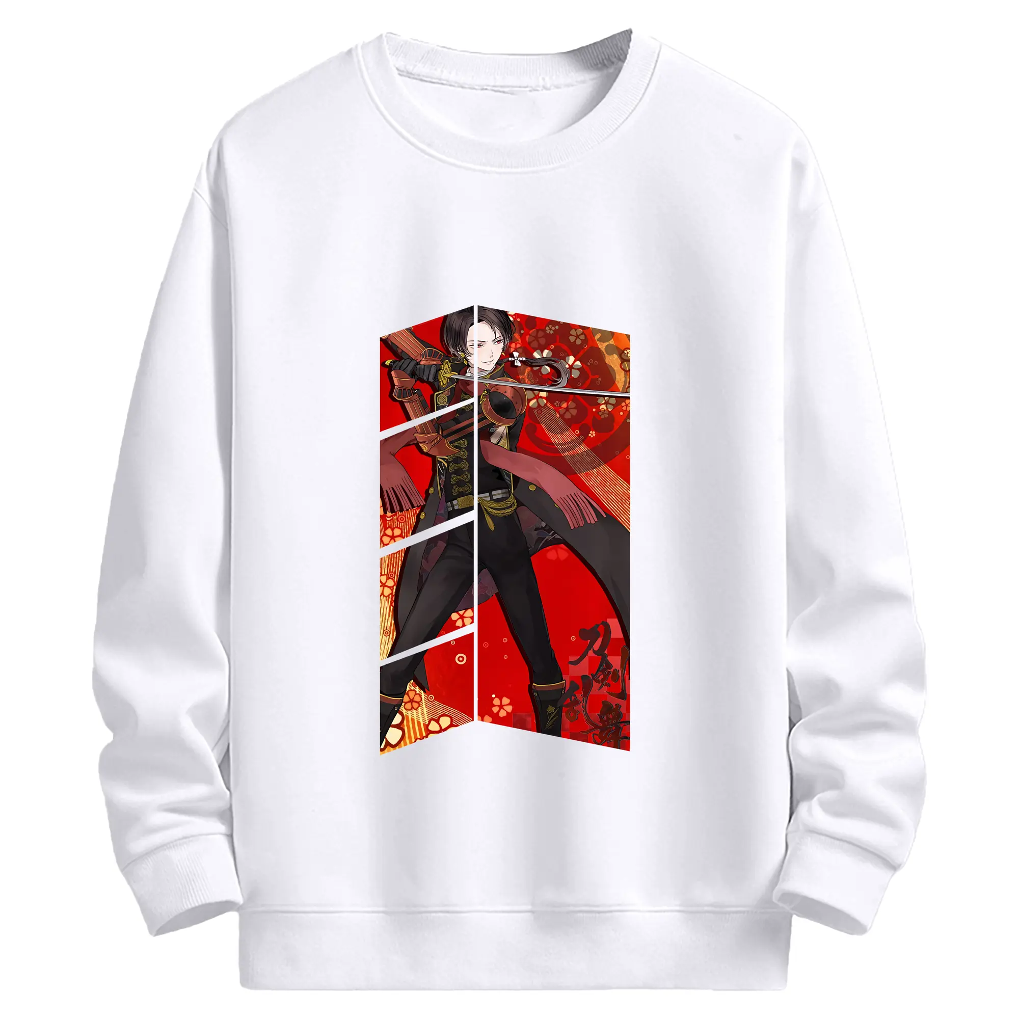 刀剣乱舞 グッズ,加州清光 - 高品質 クルーネック スウェット ・ コットン59％ ポリエステル41％ ・ ユニセックス 長袖 トレーナー ・ カジュアル デイリー スポーツ 散歩用