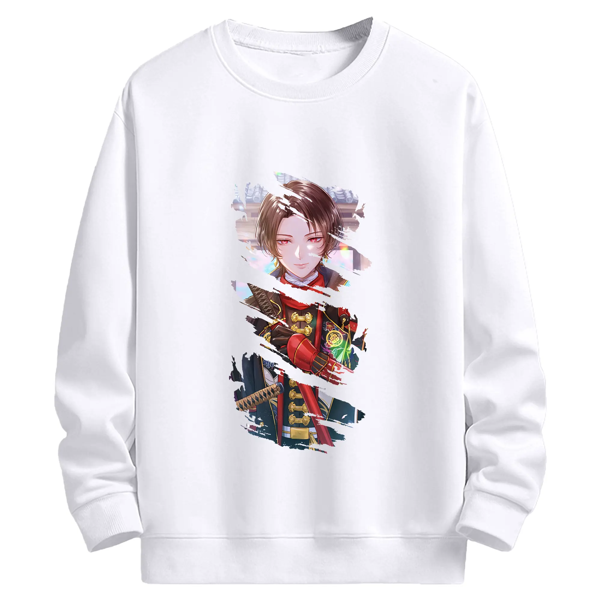 刀剣乱舞 グッズ,加州清光 - 高品質 クルーネック スウェット ・ コットン59％ ポリエステル41％ ・ ユニセックス 長袖 トレーナー ・ カジュアル デイリー スポーツ 散歩用