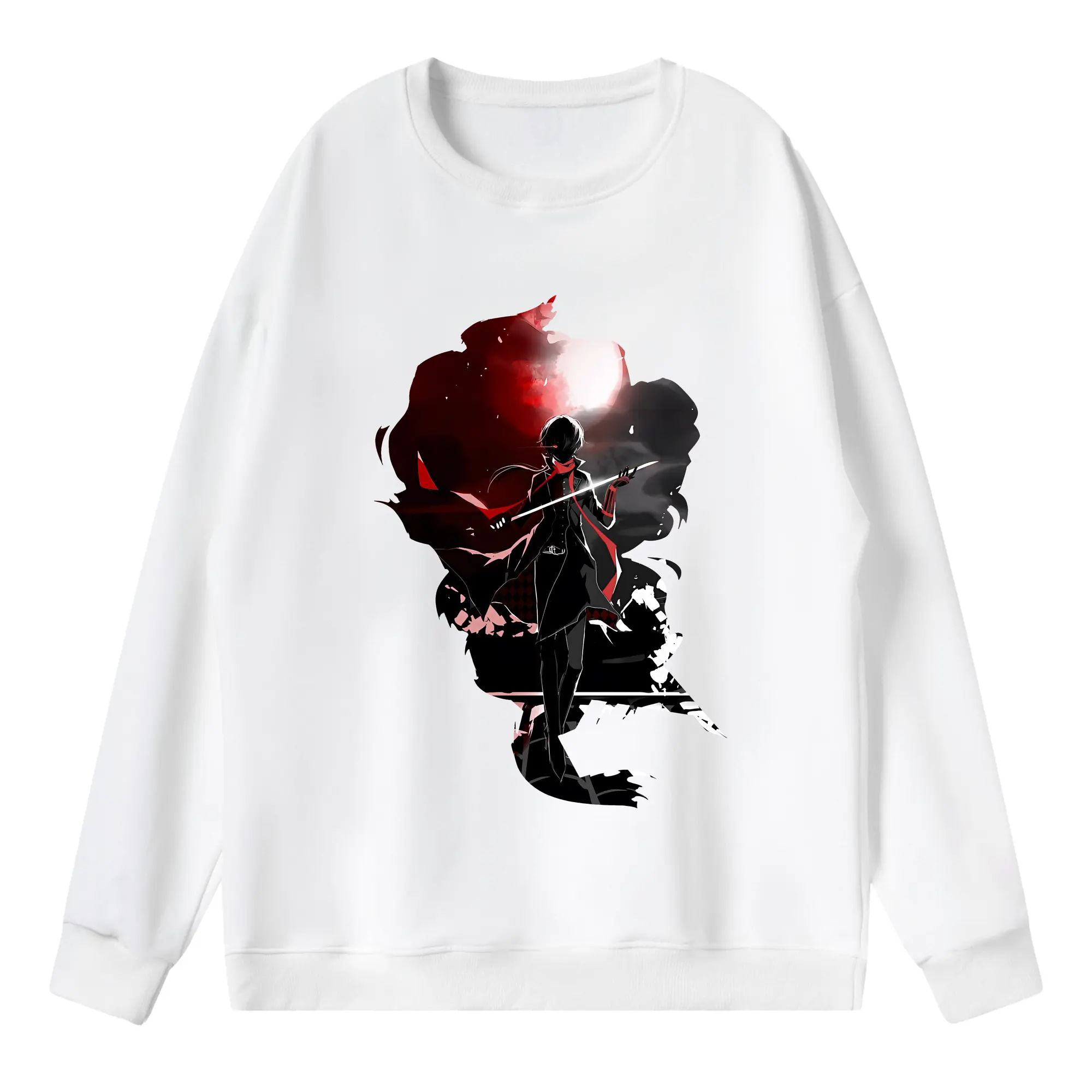 刀剣乱舞 グッズ,加州清光 - 薄手 クルーネック スウェット 裏毛260g · ポリエステル 春秋向け カジュアル 男女兼用 · トレーナー デイリー スポーツ 散歩に最適