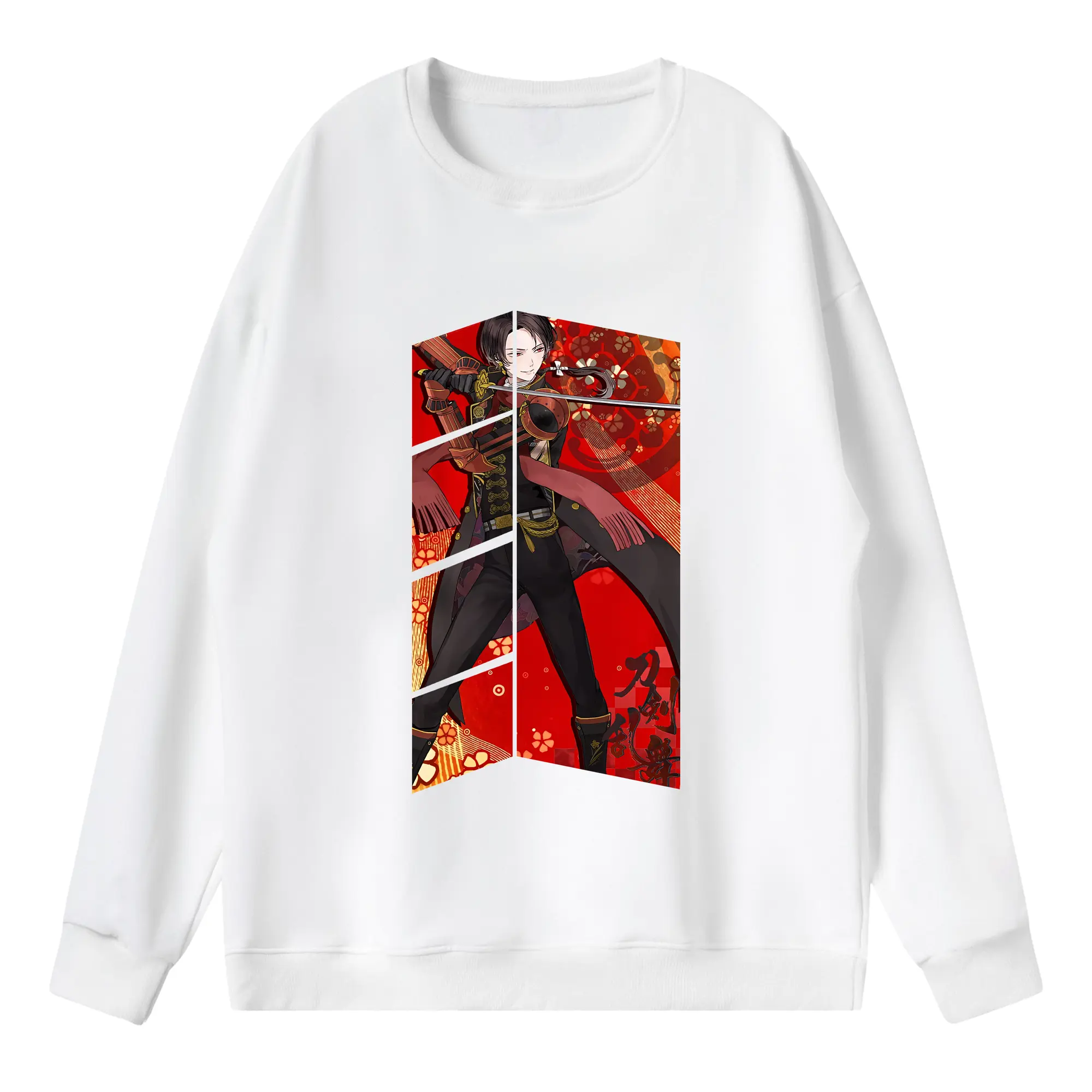 刀剣乱舞 グッズ,加州清光 - 薄手 クルーネック スウェット 裏毛260g · ポリエステル 春秋向け カジュアル 男女兼用 · トレーナー デイリー スポーツ 散歩に最適
