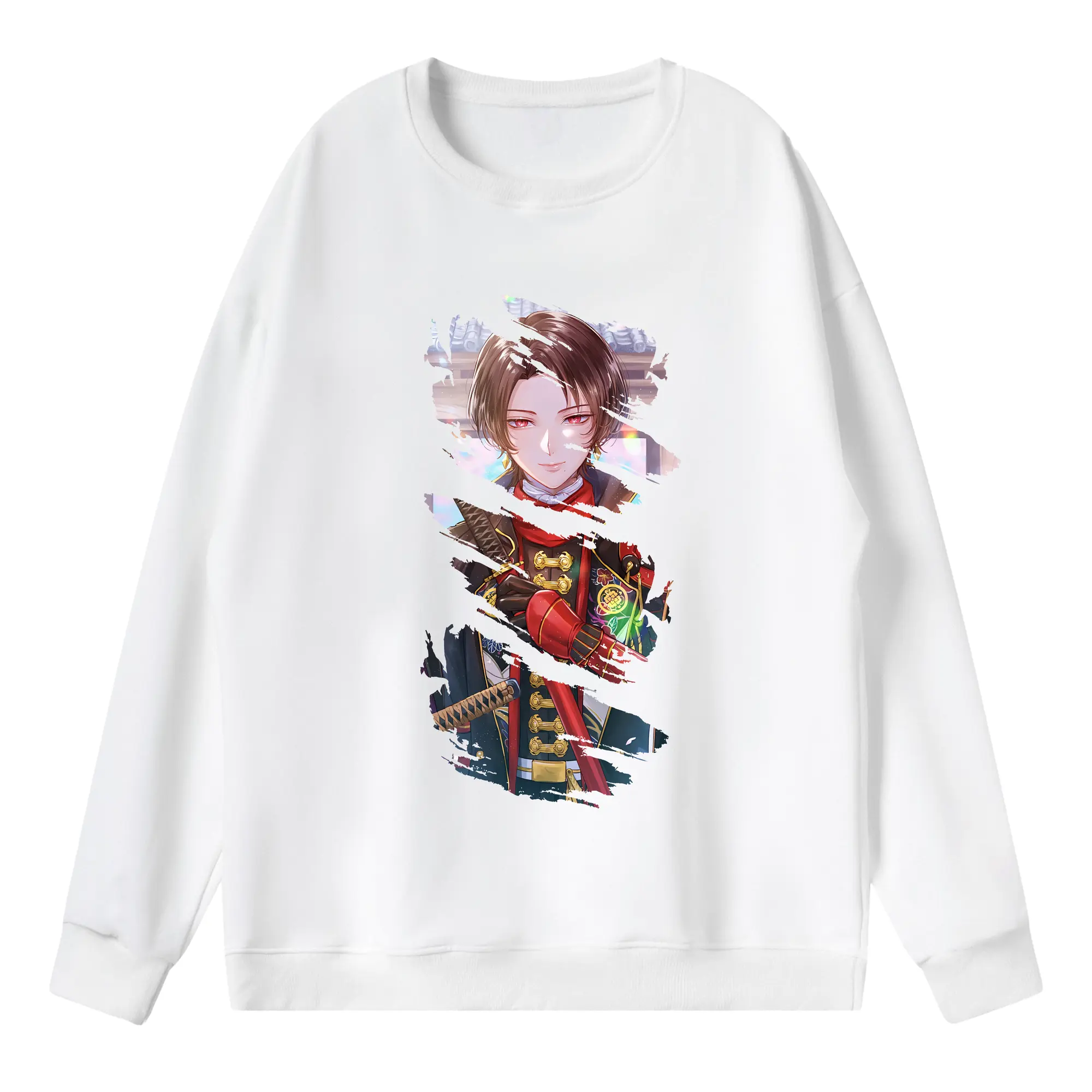 刀剣乱舞 グッズ,加州清光 - 薄手 クルーネック スウェット 裏毛260g · ポリエステル 春秋向け カジュアル 男女兼用 · トレーナー デイリー スポーツ 散歩に最適