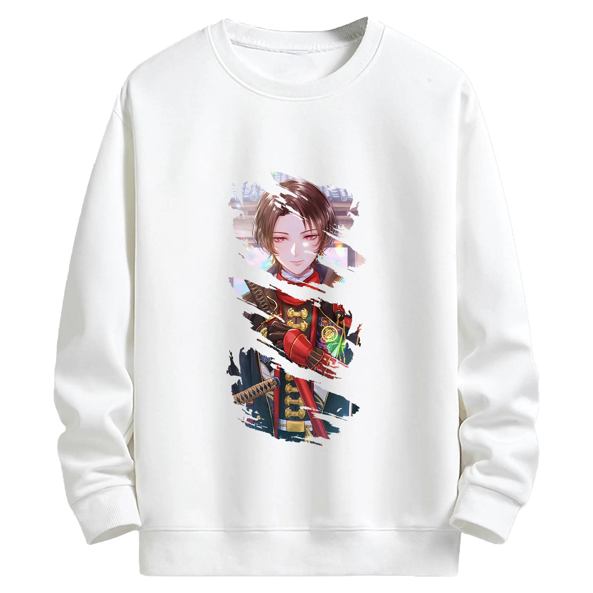 刀剣乱舞 グッズ,加州清光 - キッズ クルーネックスウェットシャツ ・ フロントプリント ・ 綿80％ ポリエステル20％ ・ 快適 通学 スポーツ 日常使い お散歩用