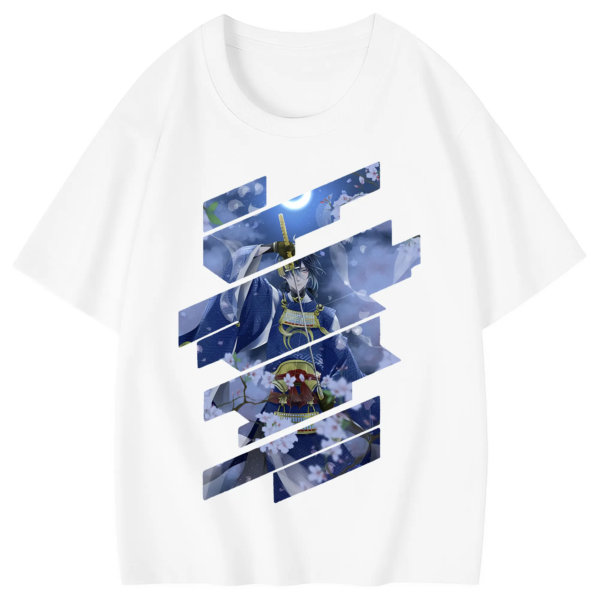 刀剣乱舞 グッズ,三日月宗近 - 綿100％ キッズTシャツ ・ フロントプリント ・ 快適 通気性 ・ スポーツ カジュアル 散歩用