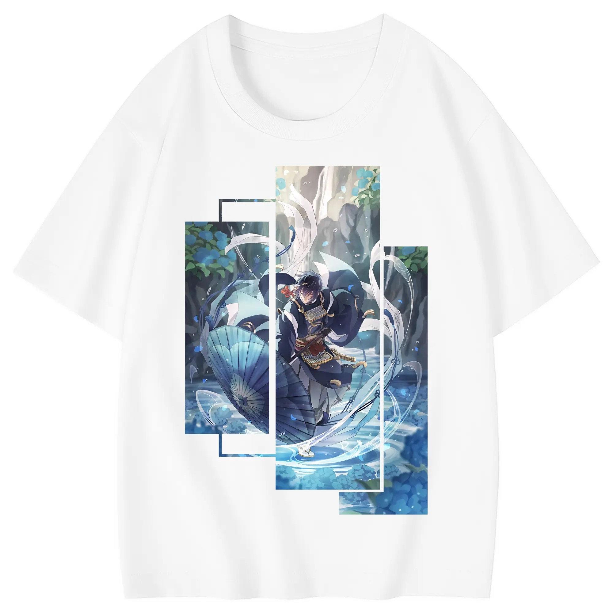 刀剣乱舞 グッズ,三日月宗近 - 綿100％ キッズTシャツ ・ フロントプリント ・ 快適 通気性 ・ スポーツ カジュアル 散歩用