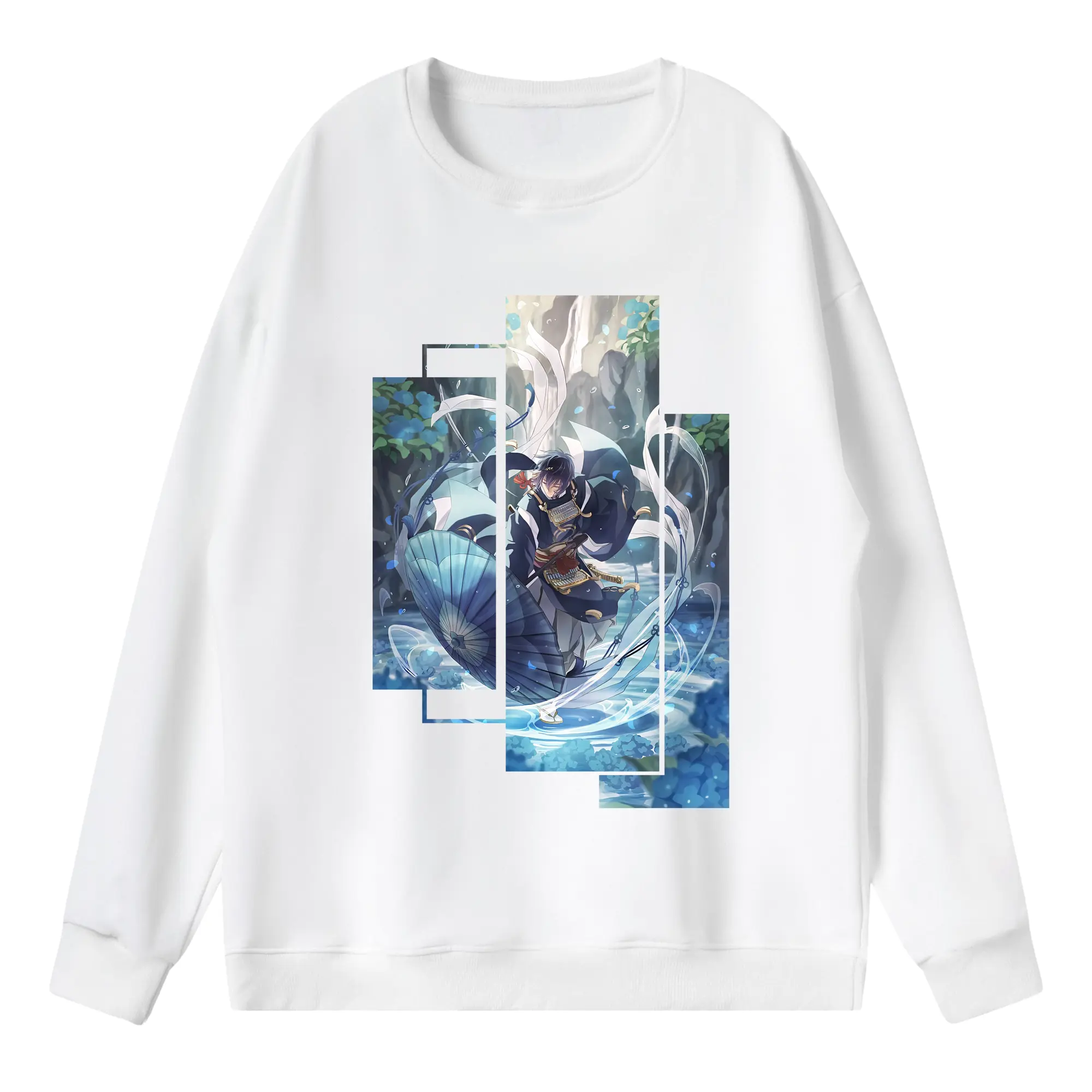 刀剣乱舞 グッズ,三日月宗近 - 薄手 クルーネック スウェット 裏毛260g · ポリエステル 春秋向け カジュアル 男女兼用 · トレーナー デイリー スポーツ 散歩に最適