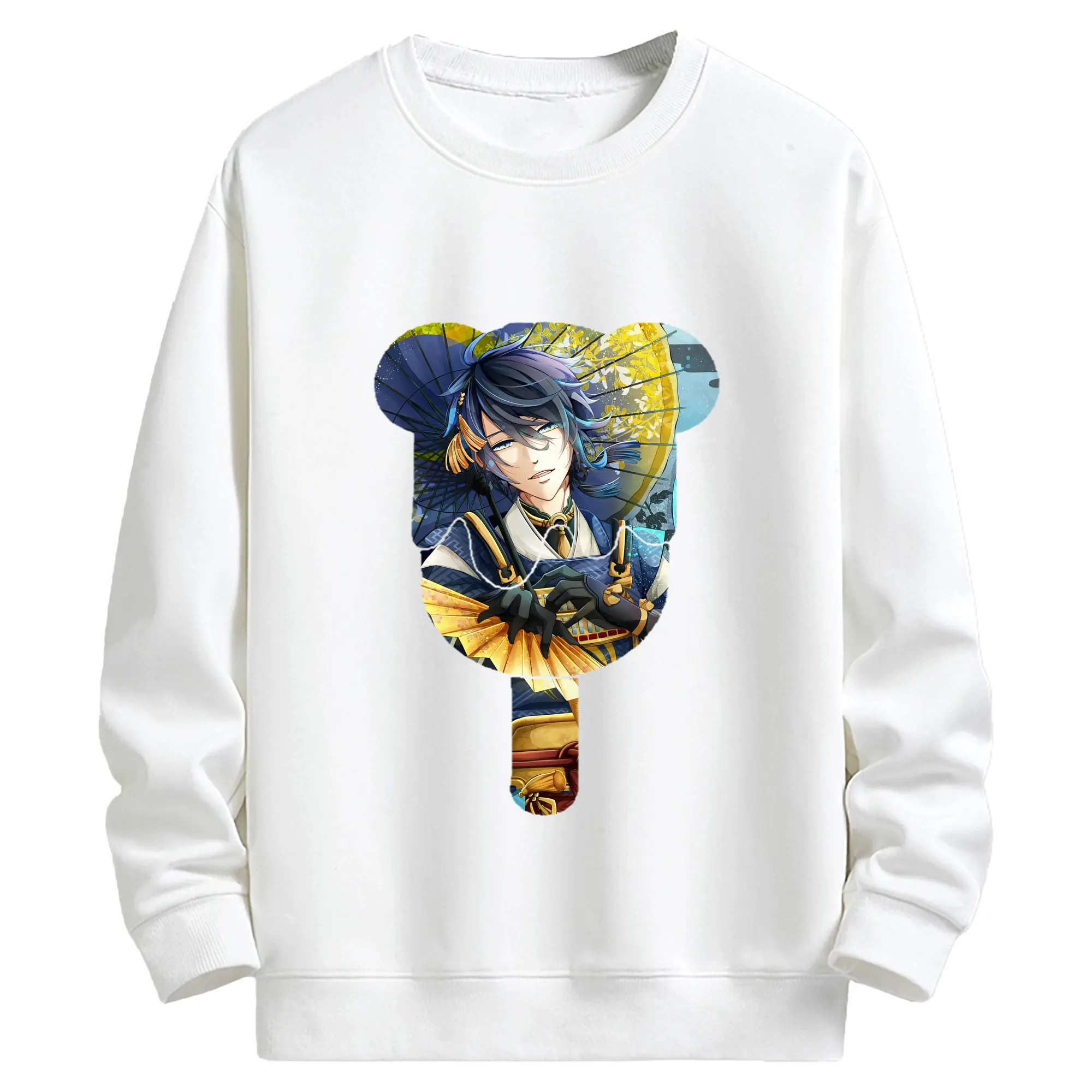 刀剣乱舞 グッズ,三日月宗近 - キッズ クルーネックスウェットシャツ ・ フロントプリント ・ 綿80％ ポリエステル20％ ・ 快適 通学 スポーツ 日常使い お散歩用