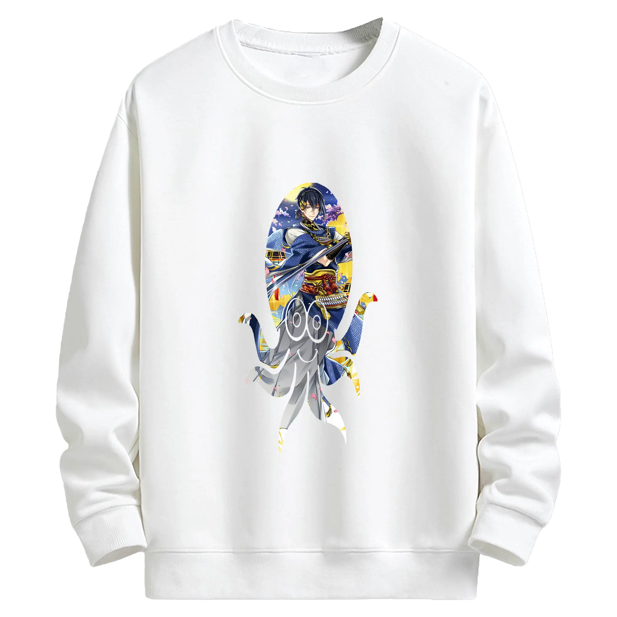 刀剣乱舞 グッズ,三日月宗近 - キッズ クルーネックスウェットシャツ ・ フロントプリント ・ 綿80％ ポリエステル20％ ・ 快適 通学 スポーツ 日常使い お散歩用