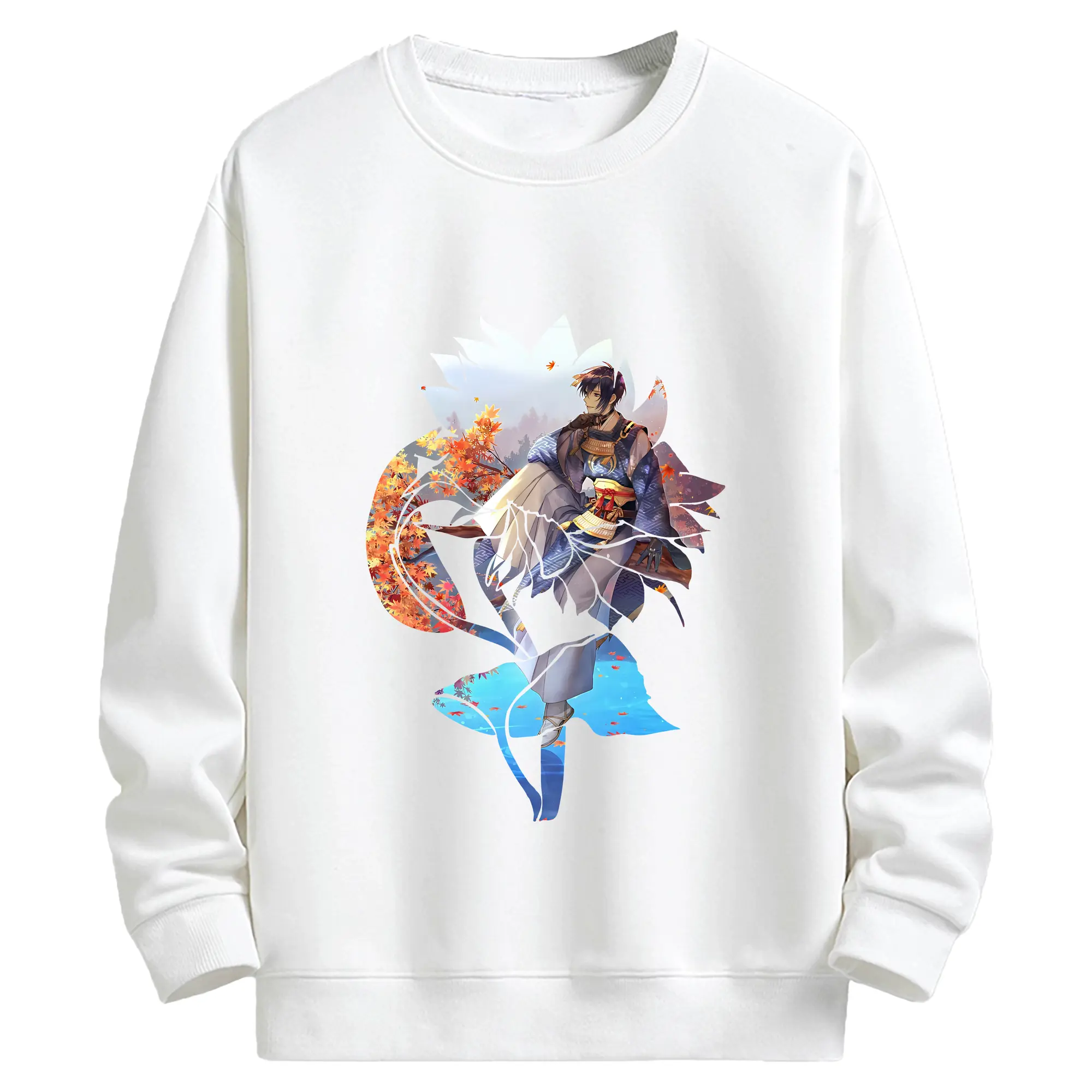 刀剣乱舞 グッズ,三日月宗近 - キッズ クルーネックスウェットシャツ ・ フロントプリント ・ 綿80％ ポリエステル20％ ・ 快適 通学 スポーツ 日常使い お散歩用