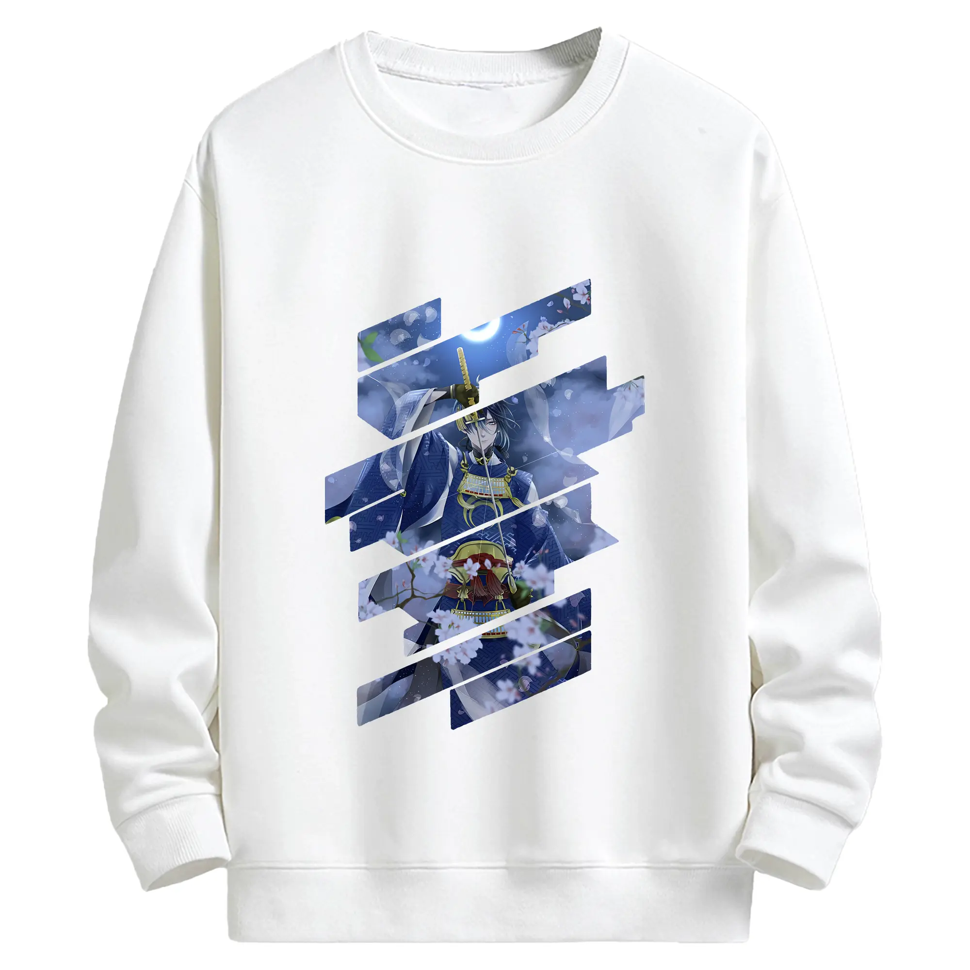 刀剣乱舞 グッズ,三日月宗近 - キッズ クルーネックスウェットシャツ ・ フロントプリント ・ 綿80％ ポリエステル20％ ・ 快適 通学 スポーツ 日常使い お散歩用