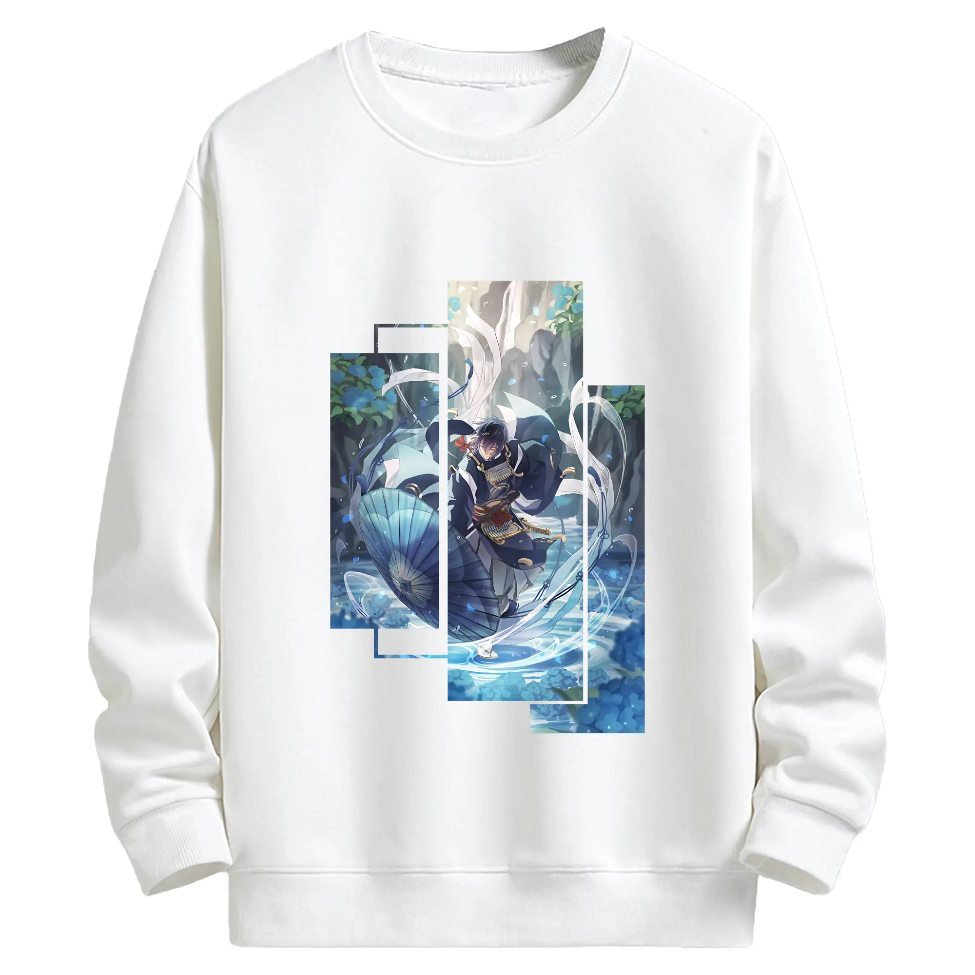 刀剣乱舞 グッズ,三日月宗近 - キッズ クルーネックスウェットシャツ ・ フロントプリント ・ 綿80％ ポリエステル20％ ・ 快適 通学 スポーツ 日常使い お散歩用