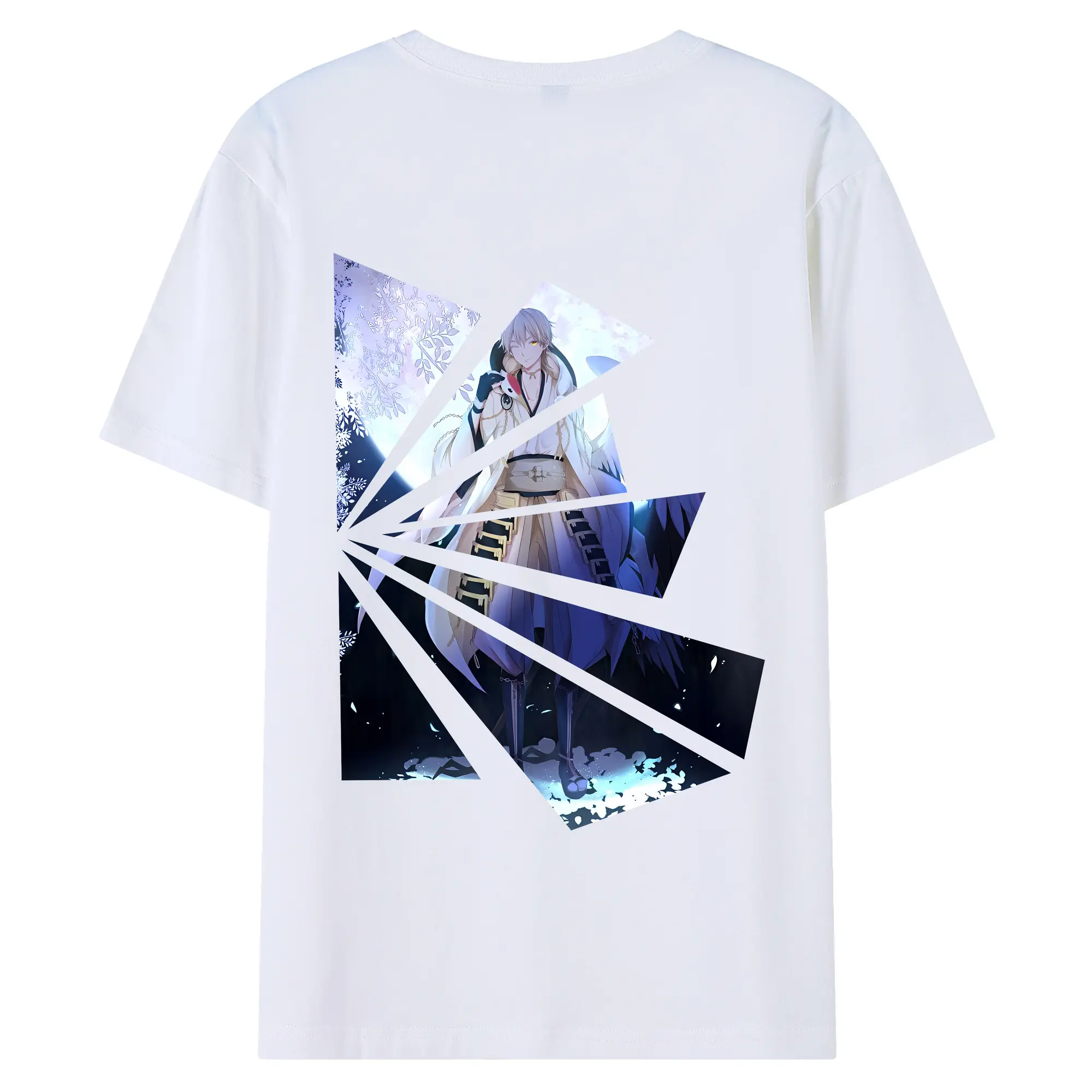 刀剣乱舞 グッズ,鶴丸国永 - 綿100％ 半袖Tシャツ ・ バックプリント ・ 快適 通気性 ・ 日常使い 散歩 スポーツ用