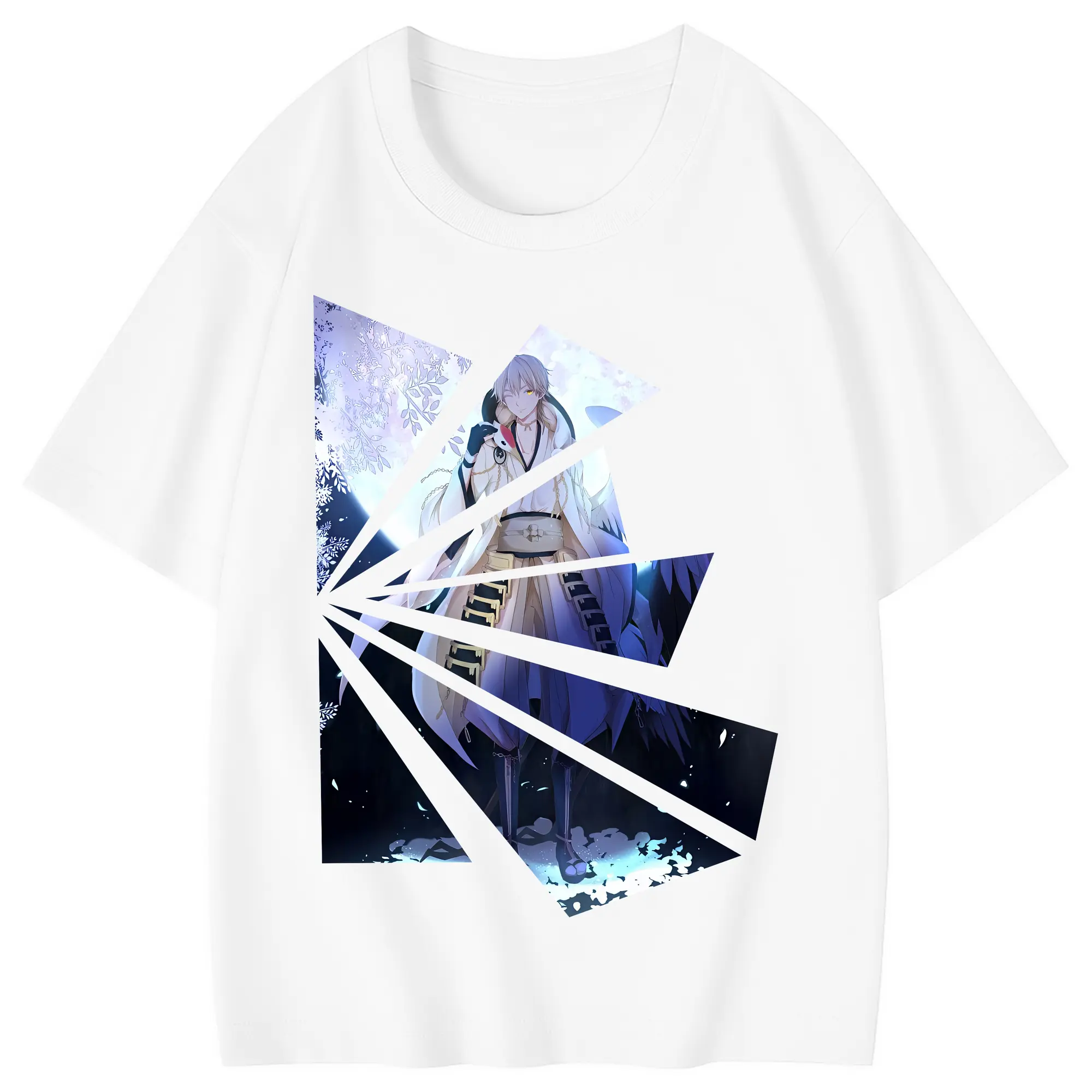 刀剣乱舞 グッズ,鶴丸国永 - 綿100％ キッズTシャツ ・ フロントプリント ・ 快適 通気性 ・ スポーツ カジュアル 散歩用