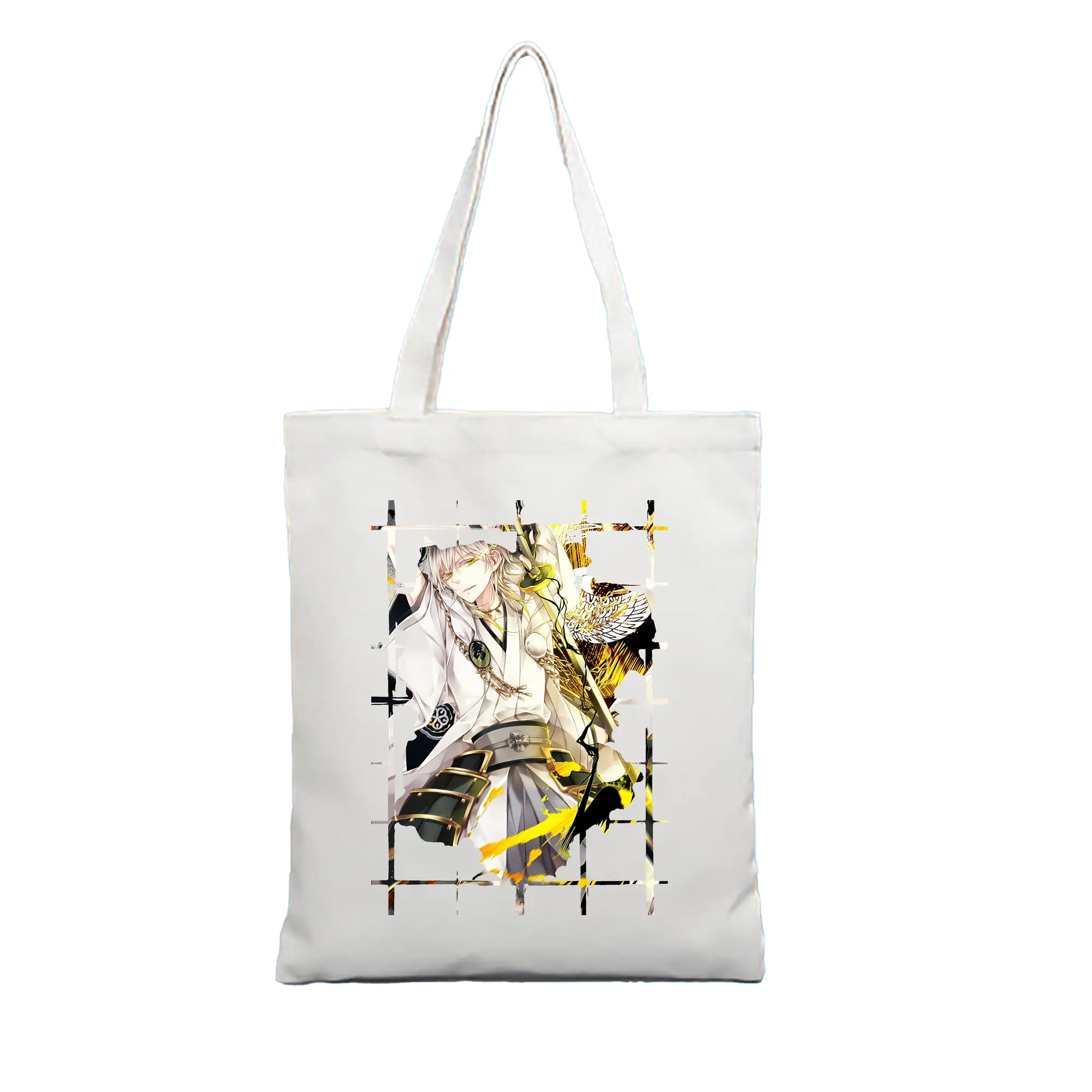 刀剣乱舞 グッズ,鶴丸国永 - 縦型キャンバス手提げバッグ（トートバッグ） ・ キャンバス素材 ・ ショッピング用 ・ 軽量 丈夫 お手入れ簡単
