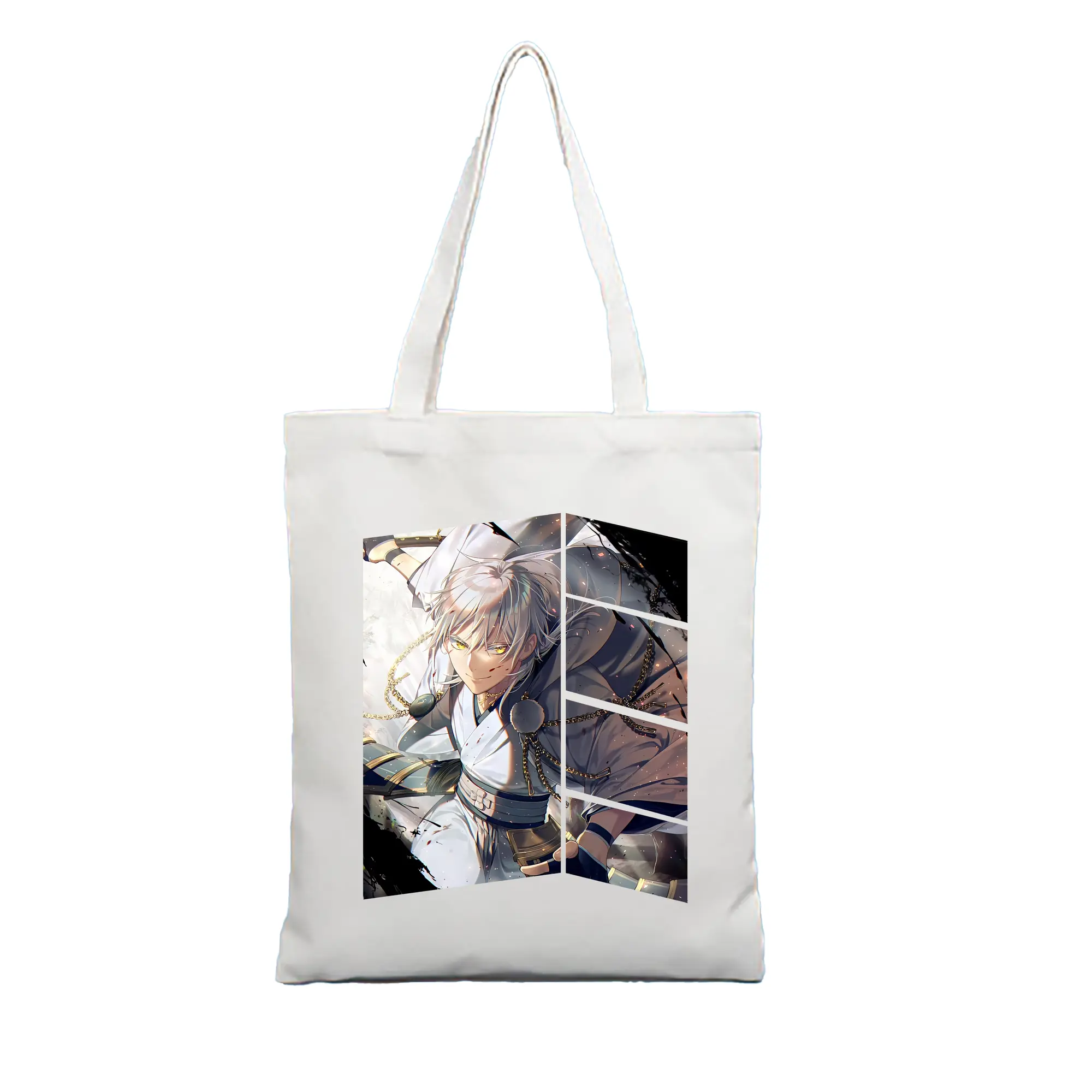 刀剣乱舞 グッズ,鶴丸国永 - 縦型キャンバス手提げバッグ（トートバッグ） ・ キャンバス素材 ・ ショッピング用 ・ 軽量 丈夫 お手入れ簡単
