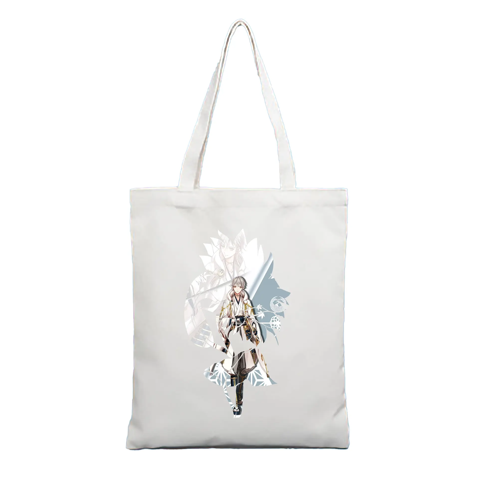 刀剣乱舞 グッズ,鶴丸国永 - 縦型キャンバス手提げバッグ（トートバッグ） ・ キャンバス素材 ・ ショッピング用 ・ 軽量 丈夫 お手入れ簡単