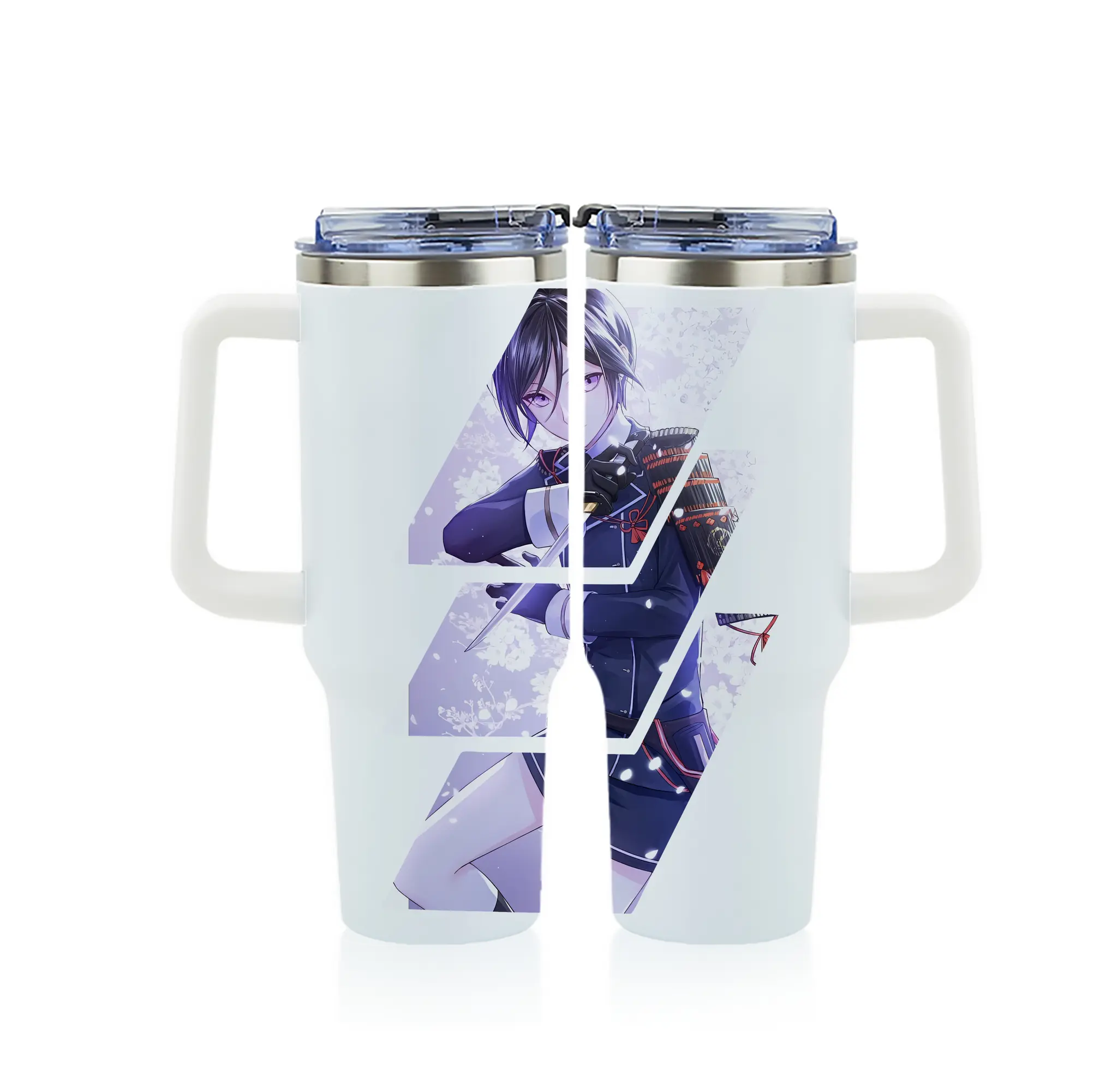 刀剣乱舞 グッズ,薬研藤四郎 - 1200mL フルプリント車用タンブラー ・ 304ステンレス 内側 ・ 201ステンレス 外側 ・ 保温 保冷 ・ 通勤 ドライブ アウトドア用