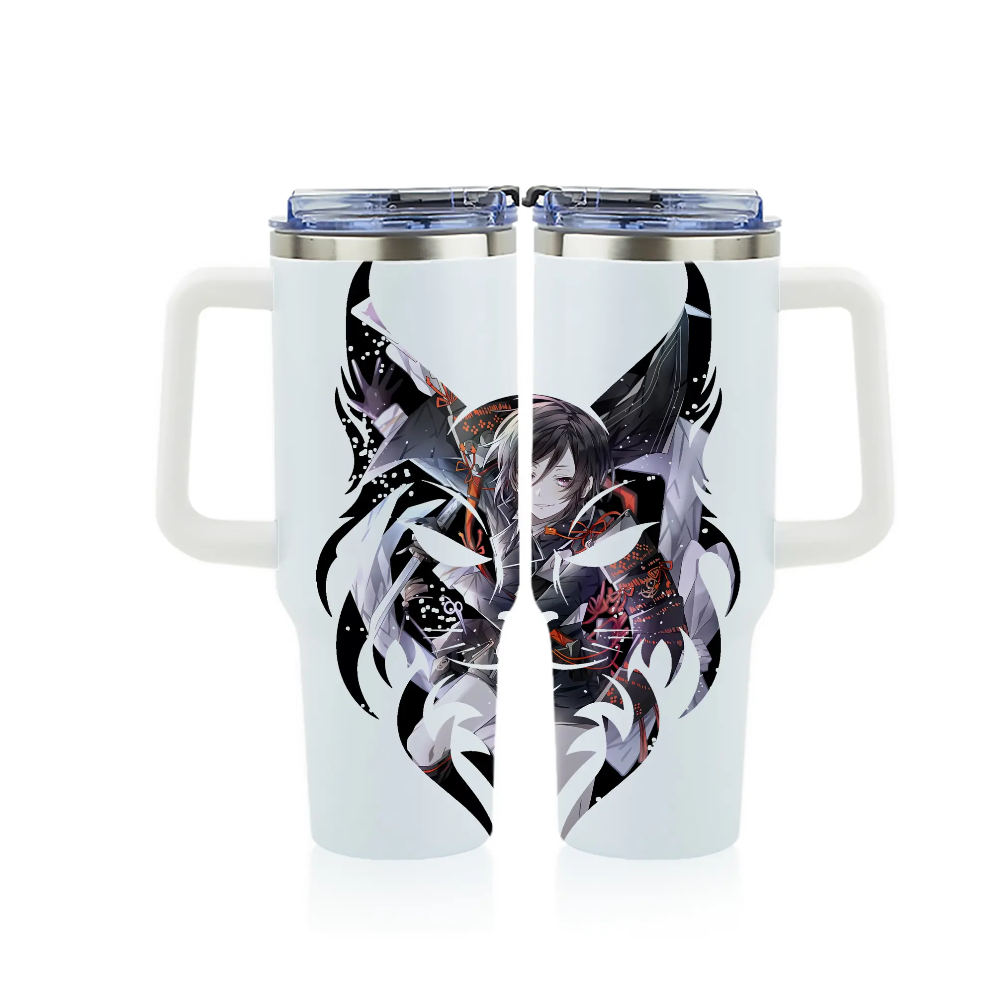 刀剣乱舞 グッズ,薬研藤四郎 - 1200mL フルプリント車用タンブラー ・ 304ステンレス 内側 ・ 201ステンレス 外側 ・ 保温 保冷 ・ 通勤 ドライブ アウトドア用