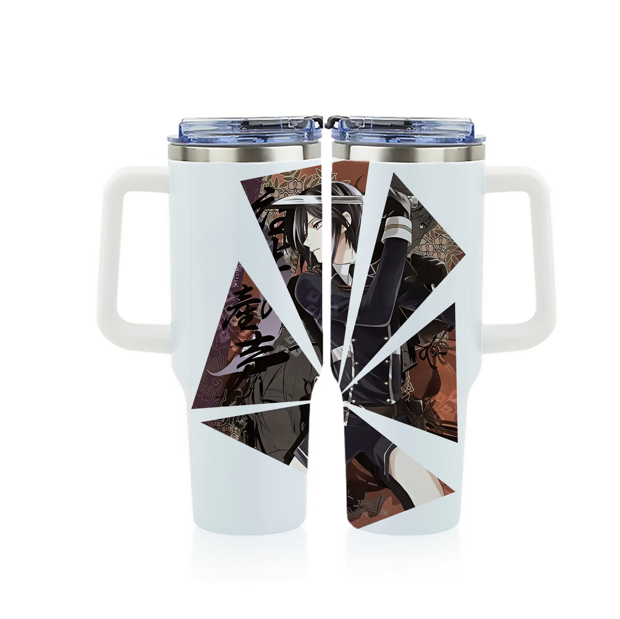 刀剣乱舞 グッズ,薬研藤四郎 - 1200mL フルプリント車用タンブラー ・ 304ステンレス 内側 ・ 201ステンレス 外側 ・ 保温 保冷 ・ 通勤 ドライブ アウトドア用