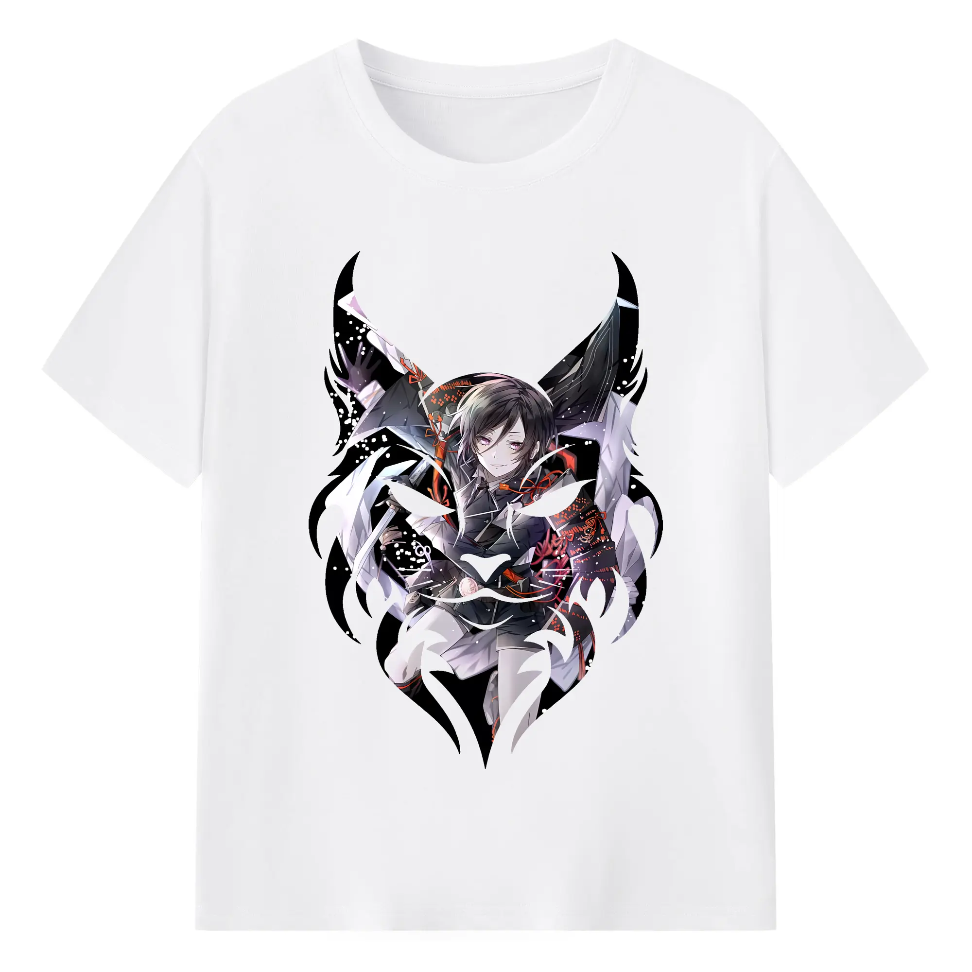 刀剣乱舞 グッズ,薬研藤四郎 - 綿100％ 半袖Tシャツ ・ フロントプリント ・ 快適 通気性 ・ 日常使い 散歩 スポーツ用