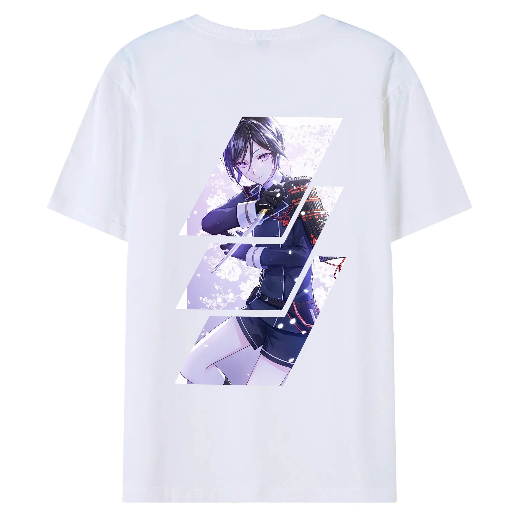 刀剣乱舞 グッズ,薬研藤四郎 - 綿100％ 半袖Tシャツ ・ バックプリント ・ 快適 通気性 ・ 日常使い 散歩 スポーツ用