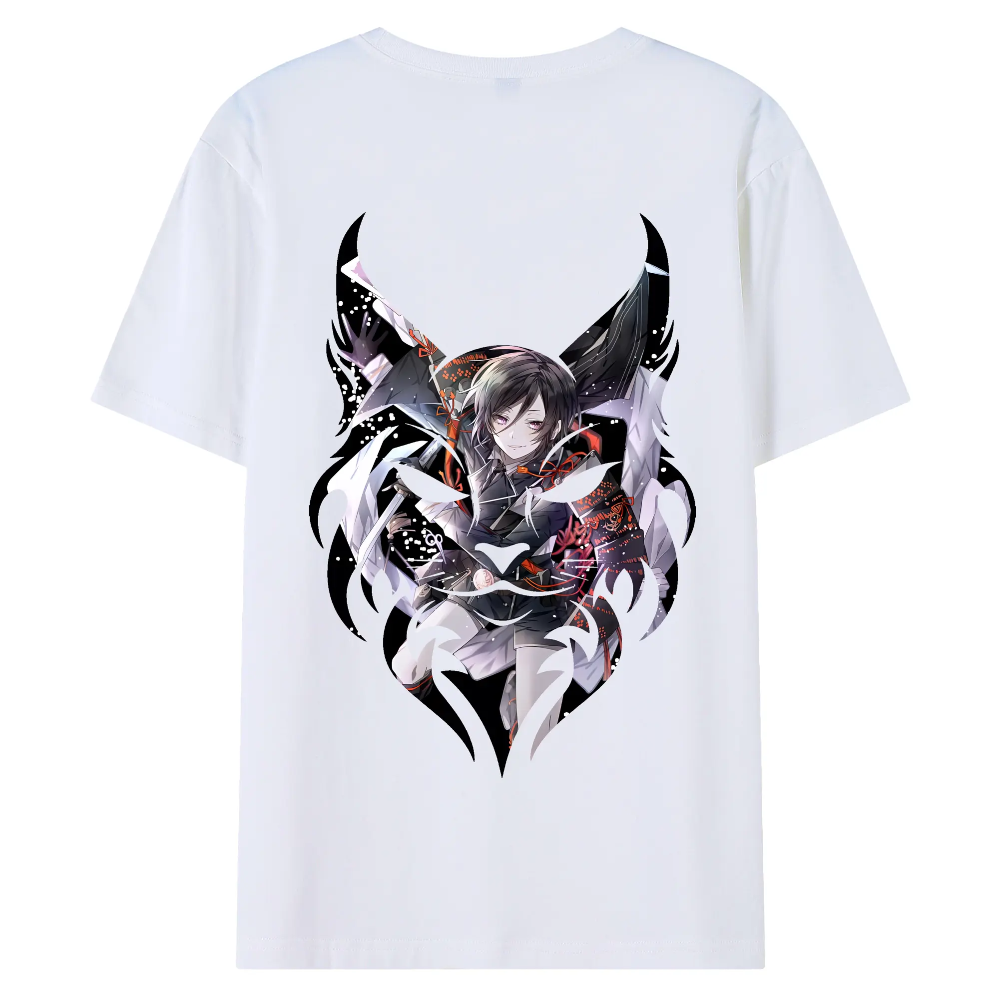 刀剣乱舞 グッズ,薬研藤四郎 - 綿100％ 半袖Tシャツ ・ バックプリント ・ 快適 通気性 ・ 日常使い 散歩 スポーツ用