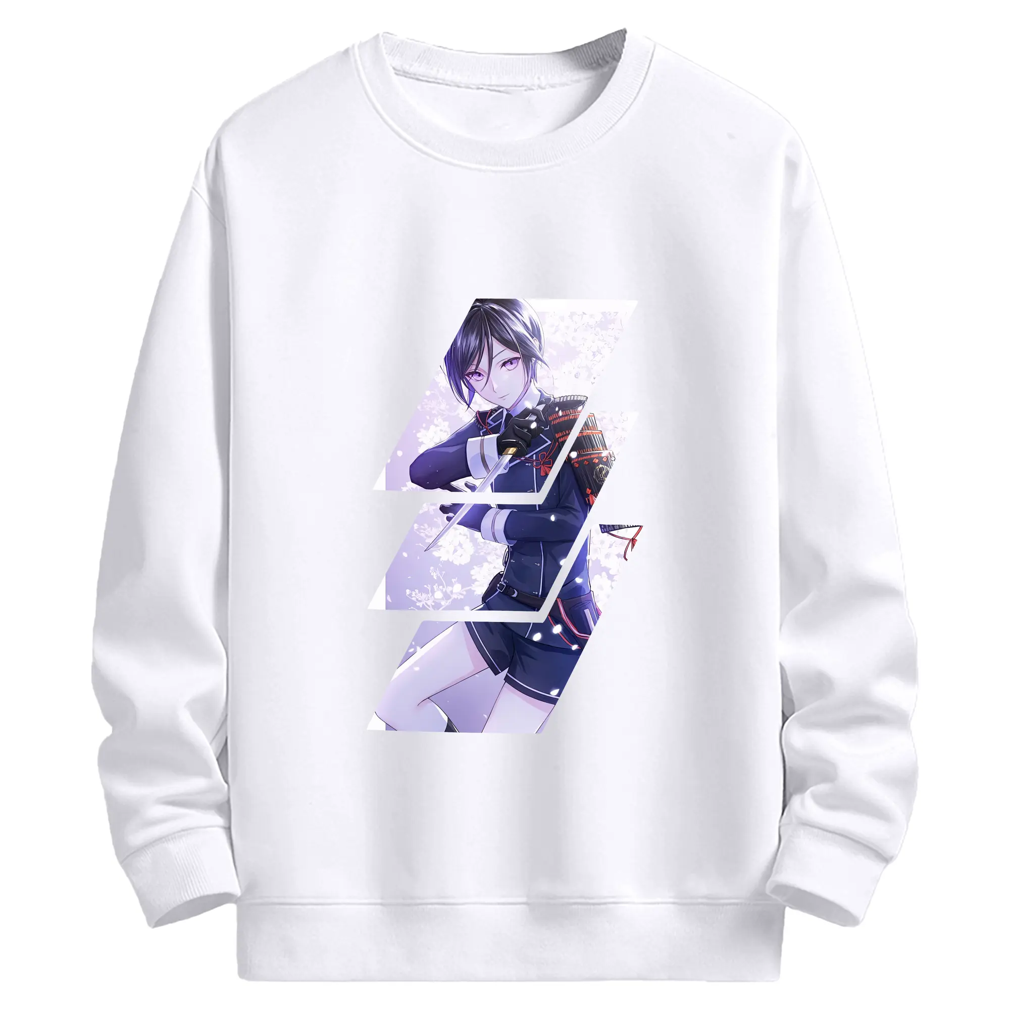 刀剣乱舞 グッズ,薬研藤四郎 - 高品質 クルーネック スウェット ・ コットン59％ ポリエステル41％ ・ ユニセックス 長袖 トレーナー ・ カジュアル デイリー スポーツ 散歩用