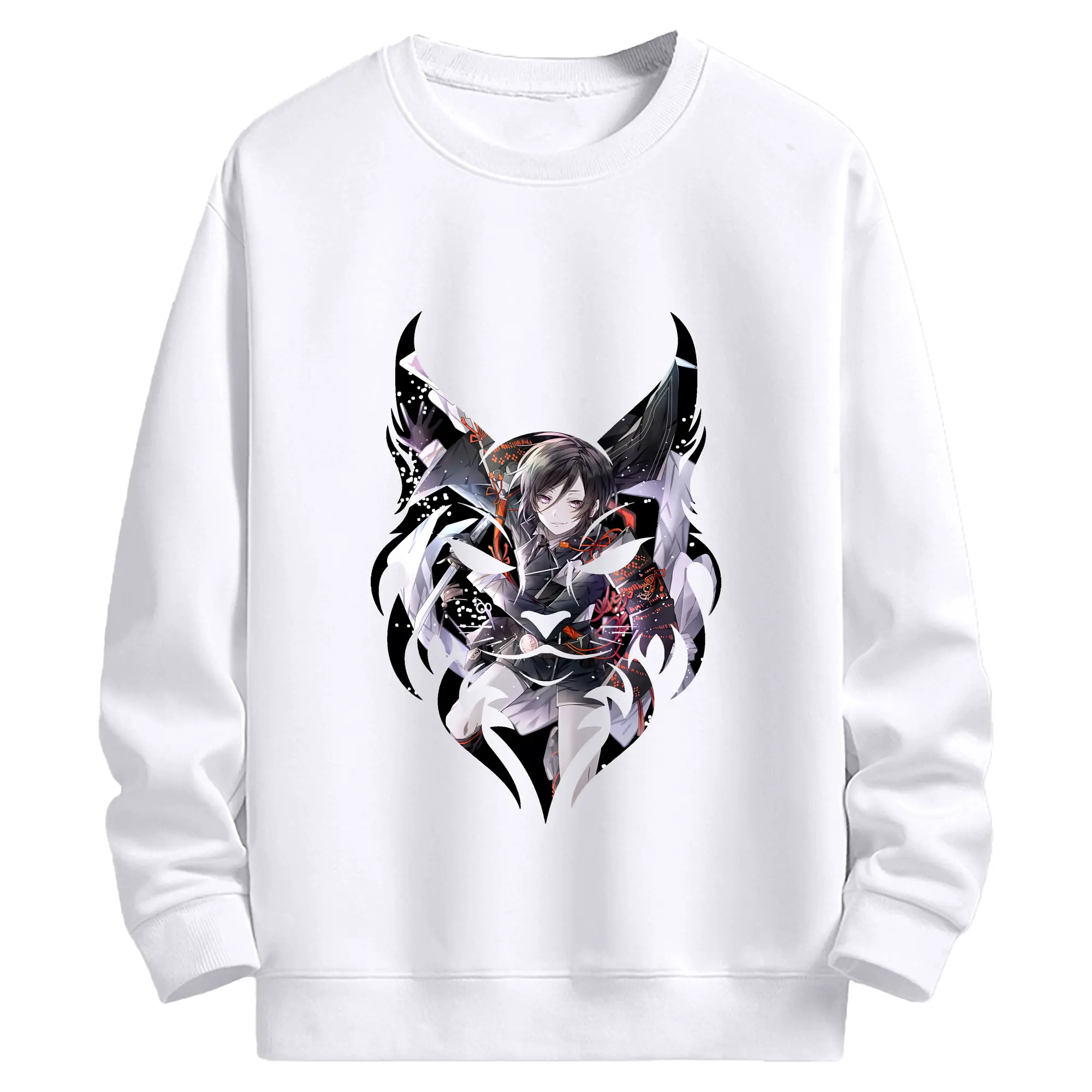 刀剣乱舞 グッズ,薬研藤四郎 - 高品質 クルーネック スウェット ・ コットン59％ ポリエステル41％ ・ ユニセックス 長袖 トレーナー ・ カジュアル デイリー スポーツ 散歩用