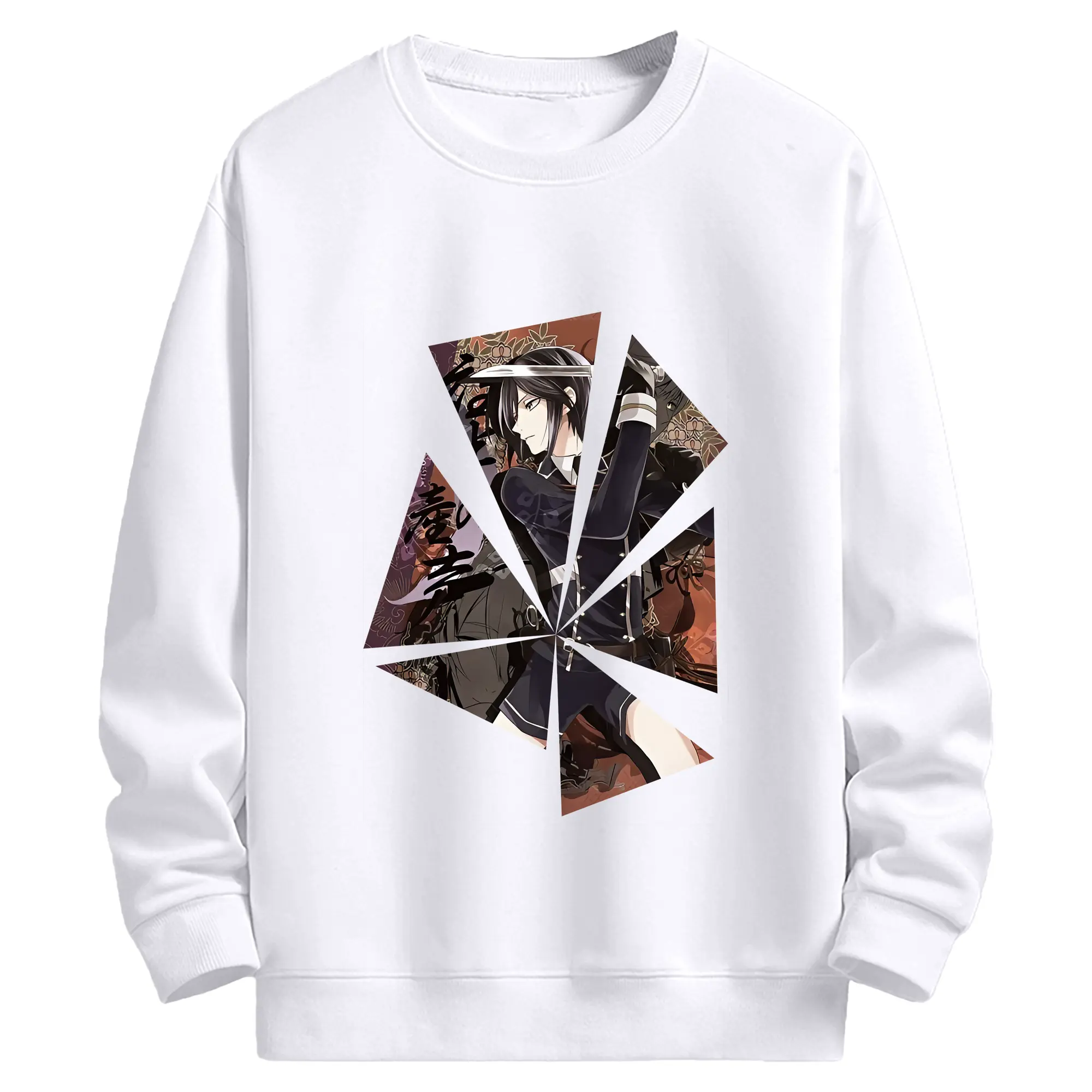 刀剣乱舞 グッズ,薬研藤四郎 - 高品質 クルーネック スウェット ・ コットン59％ ポリエステル41％ ・ ユニセックス 長袖 トレーナー ・ カジュアル デイリー スポーツ 散歩用