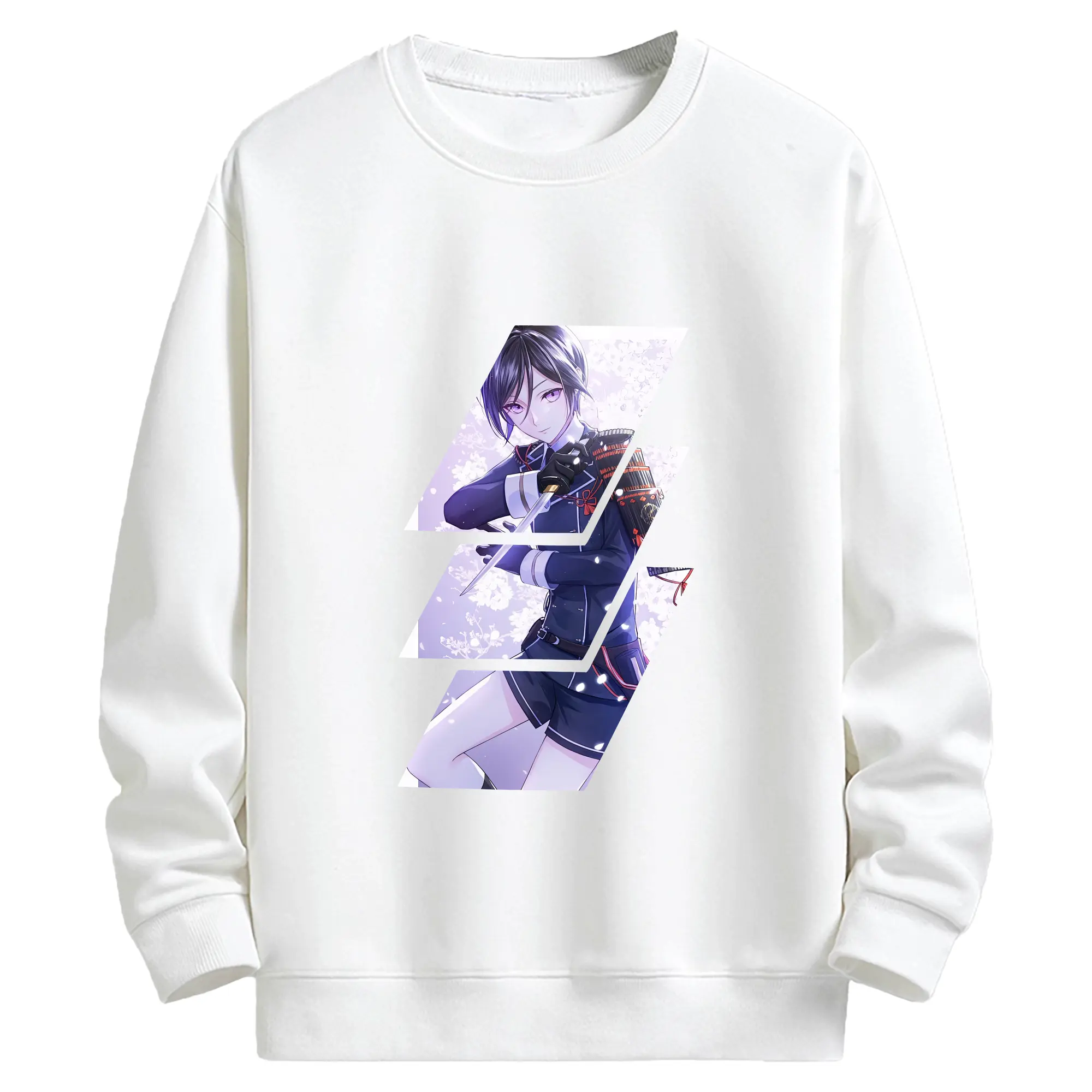 刀剣乱舞 グッズ,薬研藤四郎 - キッズ クルーネックスウェットシャツ ・ フロントプリント ・ 綿80％ ポリエステル20％ ・ 快適 通学 スポーツ 日常使い お散歩用