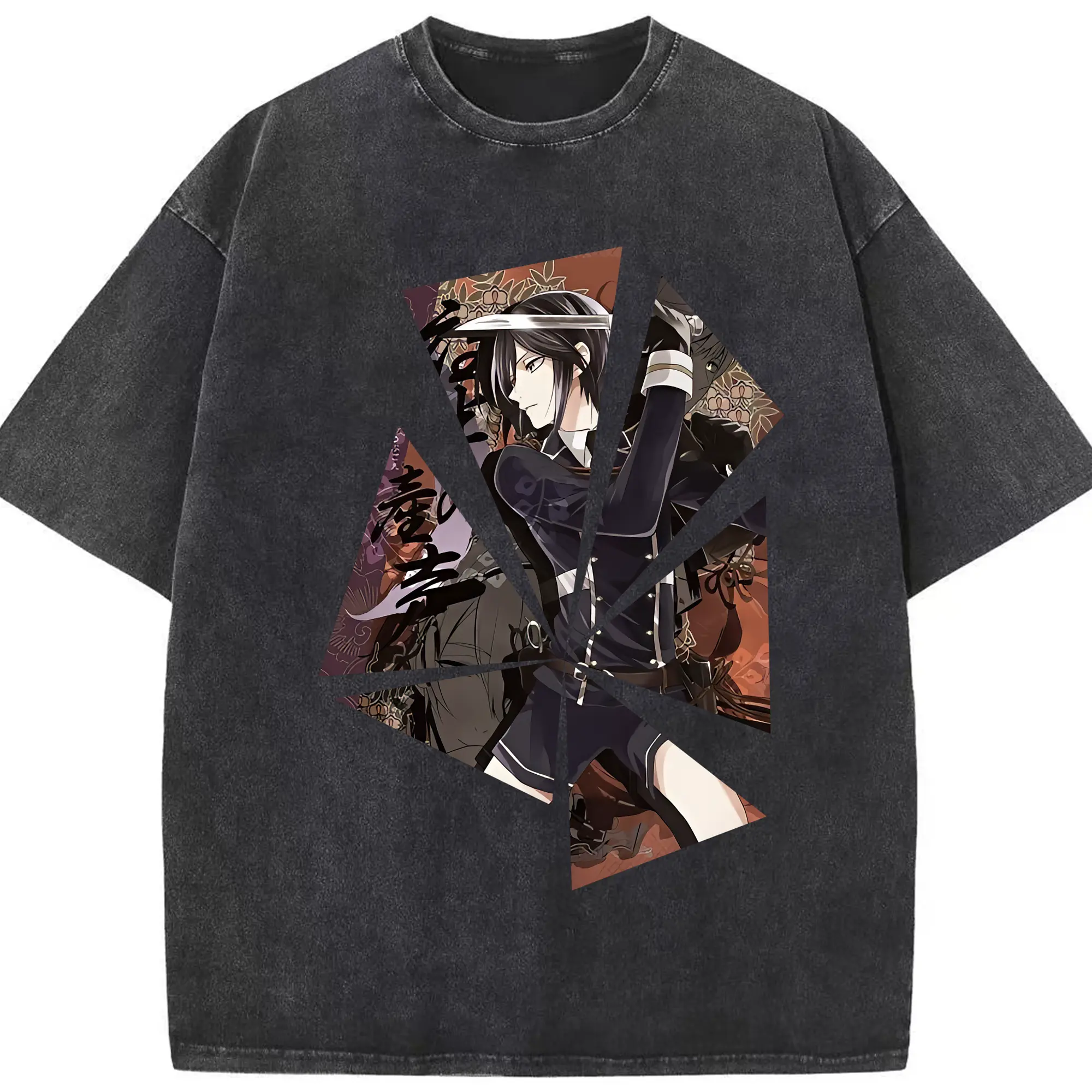 刀剣乱舞 グッズ,薬研藤四郎 - 綿100％ ヴィンテージ風 半袖Tシャツ ・ フロントプリント ・ 柔らか肌触り ・ 通気性 快適 ・ スポーツ カジュアル 外出用
