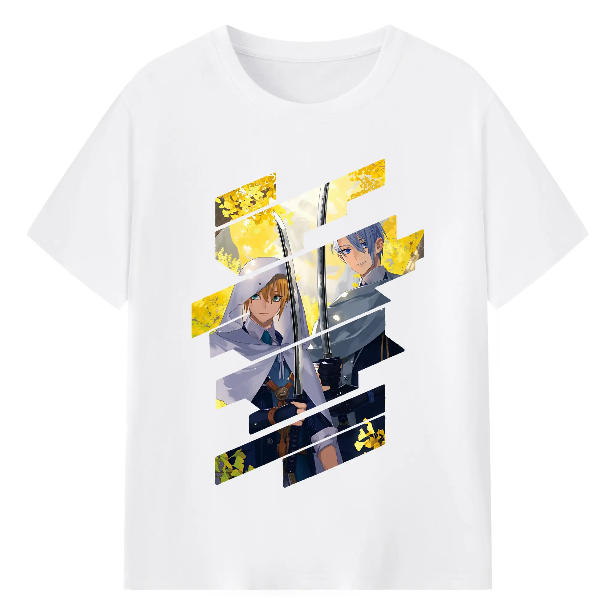 刀剣乱舞 グッズ,山姥切国広 - 綿100％ 半袖Tシャツ ・ フロントプリント ・ 快適 通気性 ・ 日常使い 散歩 スポーツ用
