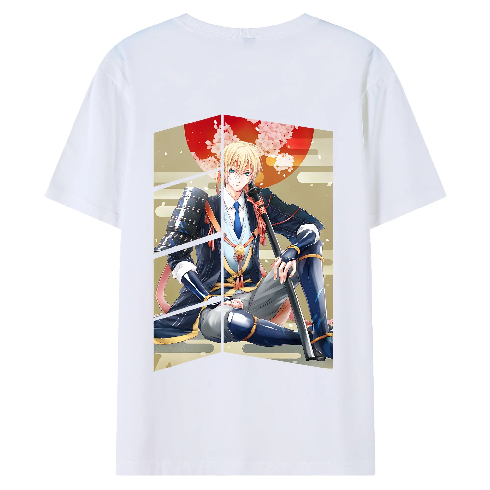 刀剣乱舞 グッズ,山姥切国広 - 綿100％ 半袖Tシャツ ・ バックプリント ・ 快適 通気性 ・ 日常使い 散歩 スポーツ用