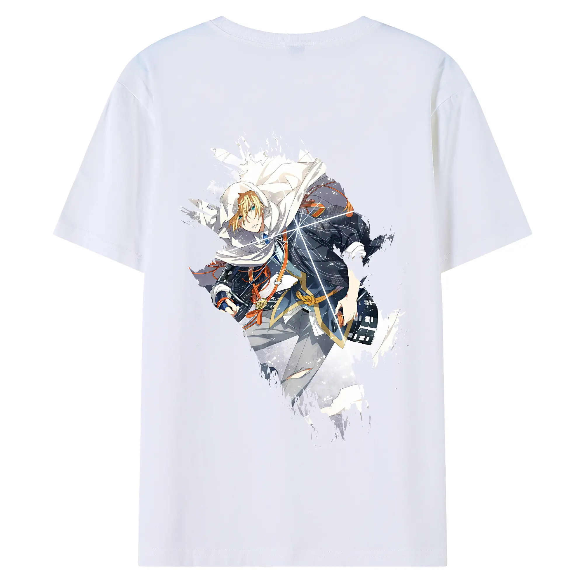 刀剣乱舞 グッズ,山姥切国広 - 綿100％ 半袖Tシャツ ・ バックプリント ・ 快適 通気性 ・ 日常使い 散歩 スポーツ用