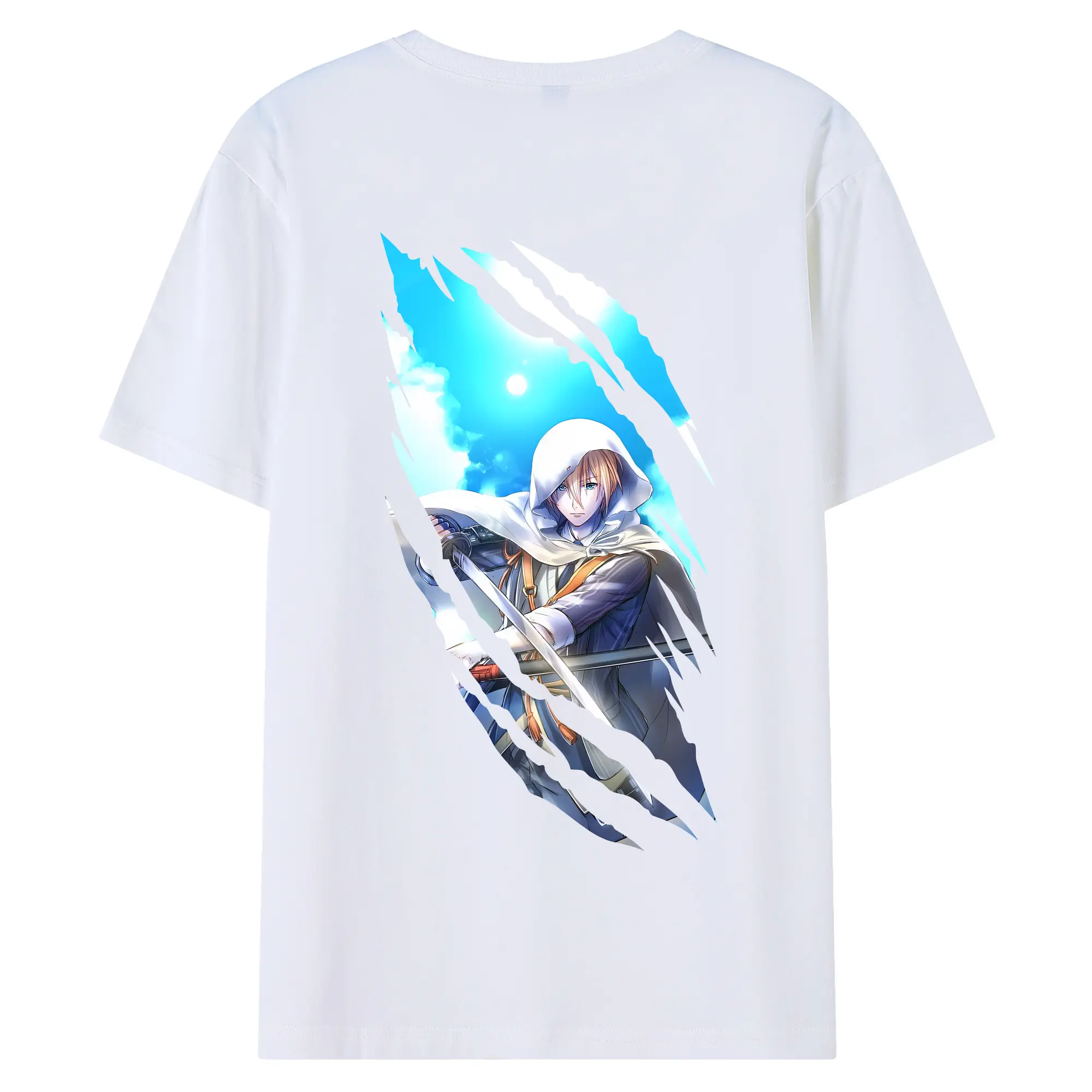 刀剣乱舞 グッズ,山姥切国広 - 綿100％ 半袖Tシャツ ・ バックプリント ・ 快適 通気性 ・ 日常使い 散歩 スポーツ用