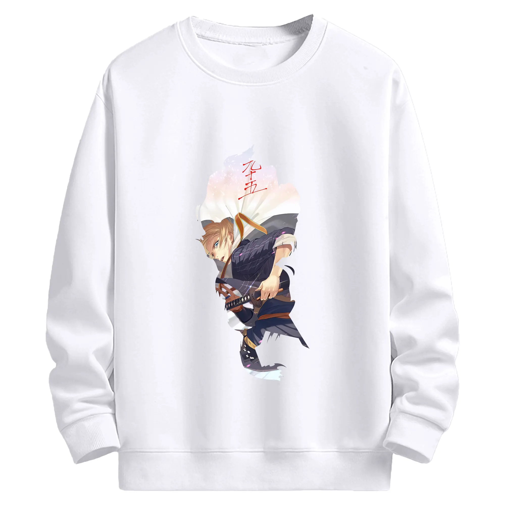 刀剣乱舞 グッズ,山姥切国広 - 高品質 クルーネック スウェット ・ コットン59％ ポリエステル41％ ・ ユニセックス 長袖 トレーナー ・ カジュアル デイリー スポーツ 散歩用