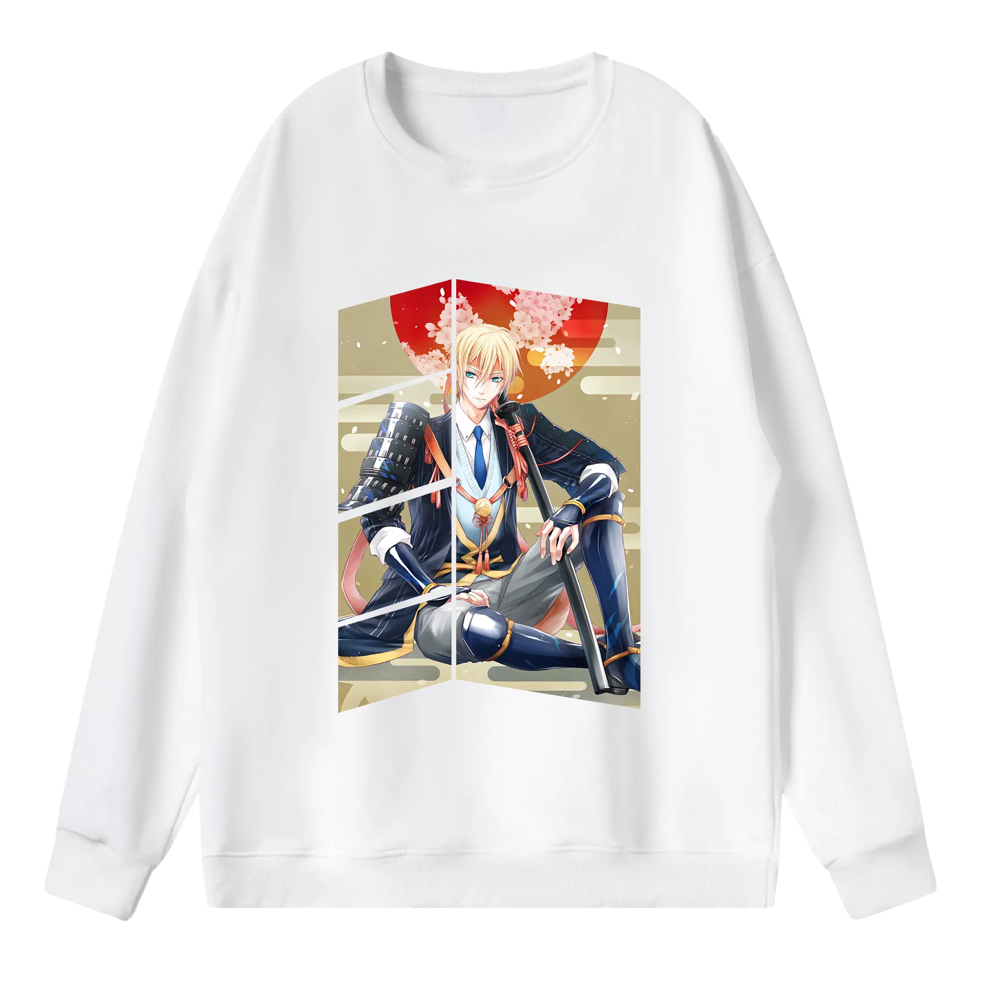 刀剣乱舞 グッズ,山姥切国広 - 薄手 クルーネック スウェット 裏毛260g · ポリエステル 春秋向け カジュアル 男女兼用 · トレーナー デイリー スポーツ 散歩に最適