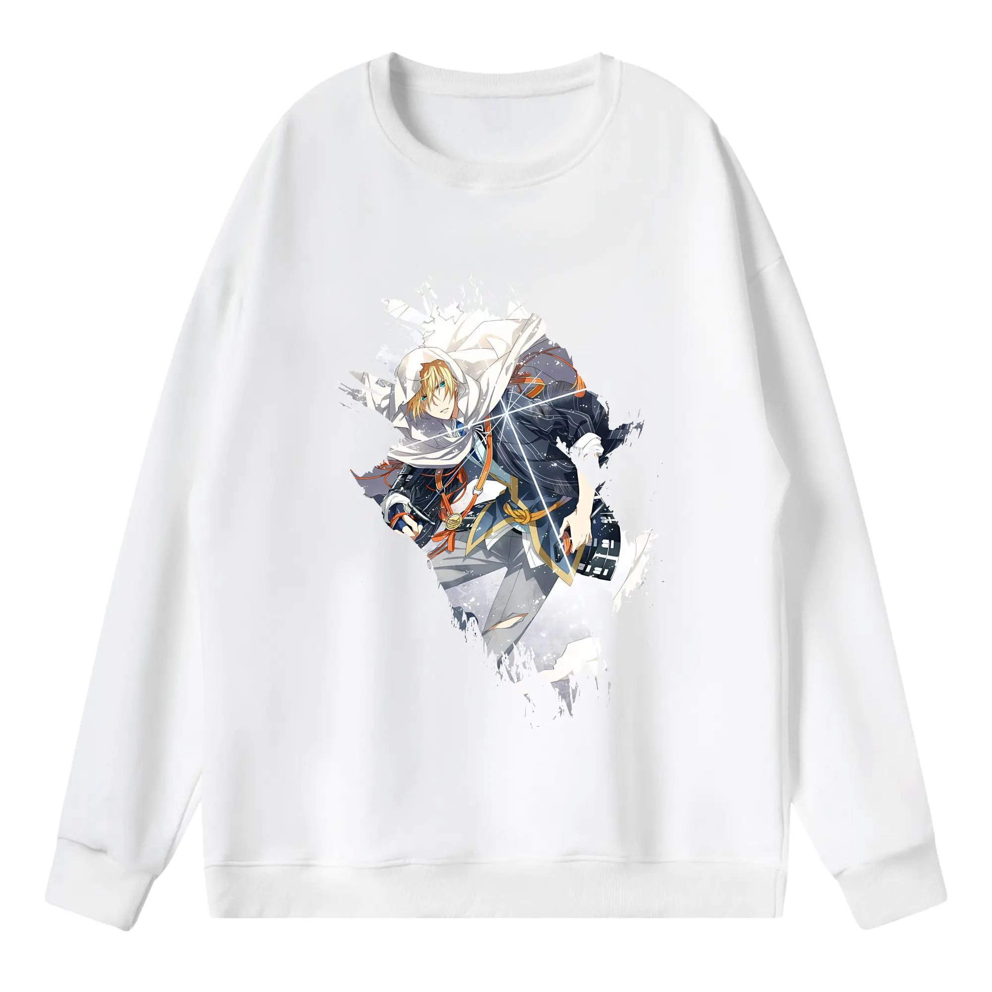 刀剣乱舞 グッズ,山姥切国広 - 薄手 クルーネック スウェット 裏毛260g · ポリエステル 春秋向け カジュアル 男女兼用 · トレーナー デイリー スポーツ 散歩に最適