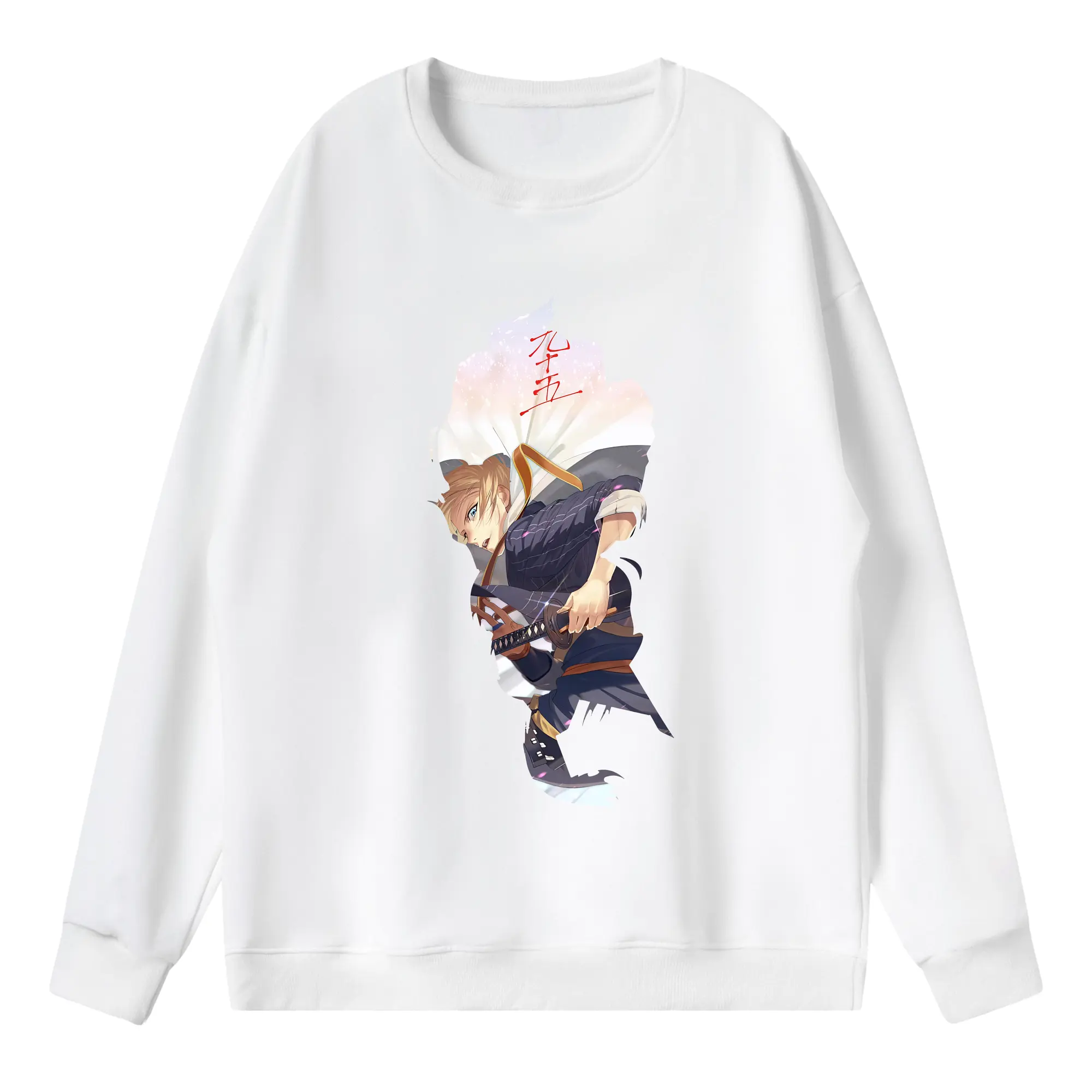 刀剣乱舞 グッズ,山姥切国広 - 薄手 クルーネック スウェット 裏毛260g · ポリエステル 春秋向け カジュアル 男女兼用 · トレーナー デイリー スポーツ 散歩に最適